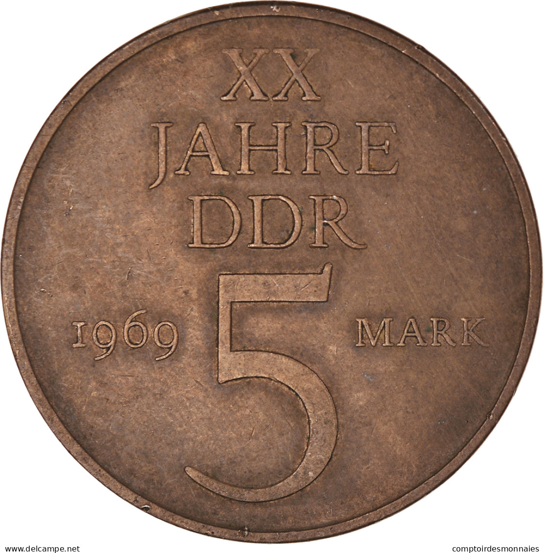 Monnaie, République Démocratique Allemande, 5 Mark, 1969 - 5 Mark