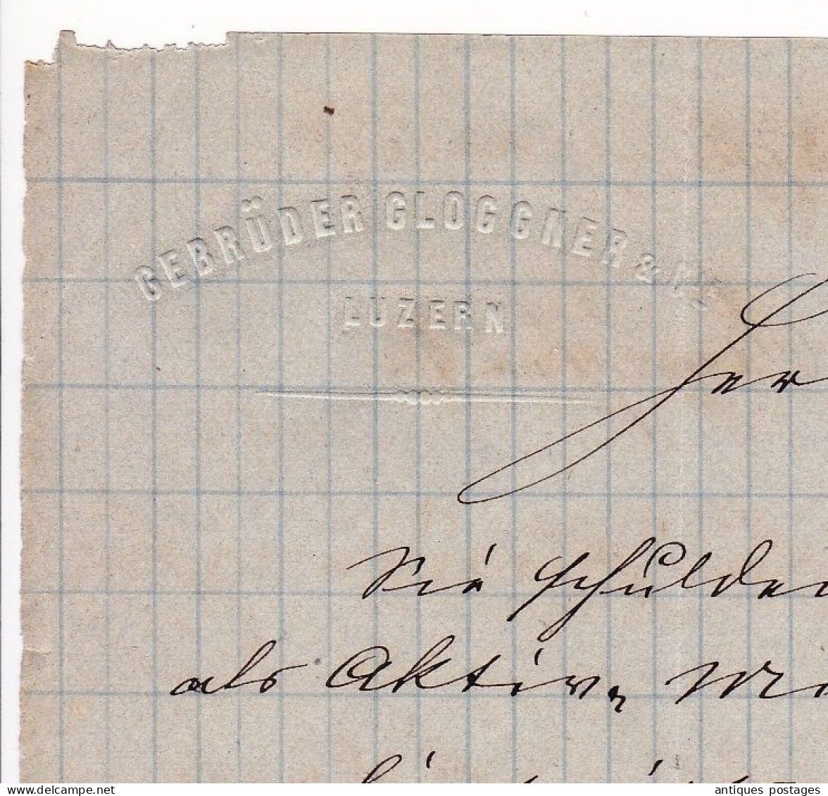 Lettre 1870 Luzern Gebrüder Gloggner & Cie Suisse Schweiz Lucerne Mahler Sohn Timbre Helvetia Assise