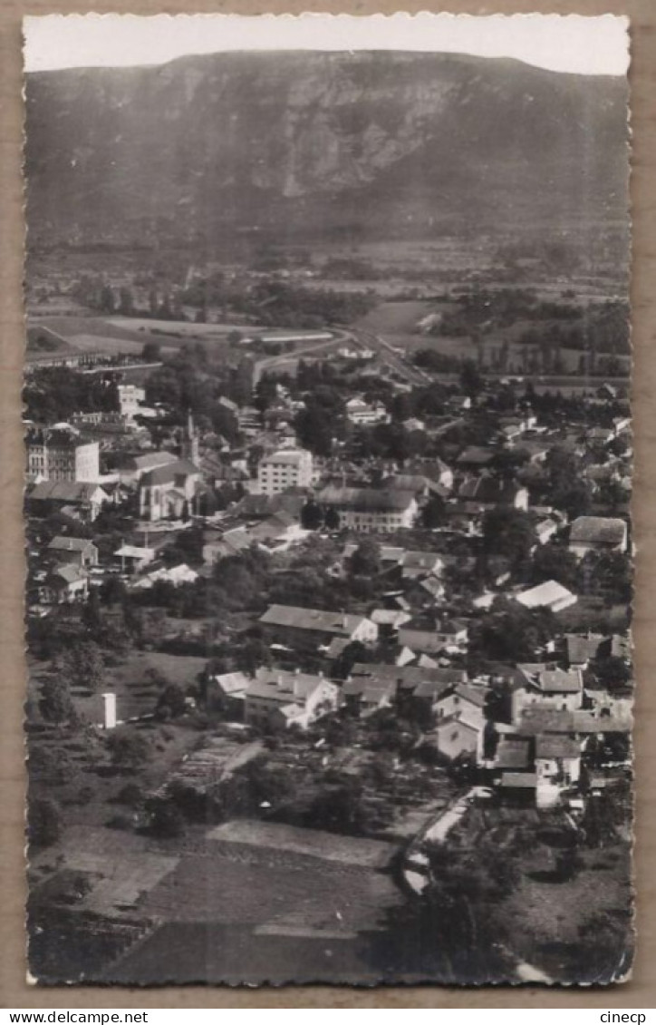 CPSM 74 - SAINT-JULIEN EN GENEVOIS - Vue Générale Aérienne Et Le Mont Salève - TB PLAN CENTRE VILLAGE - Saint-Julien-en-Genevois