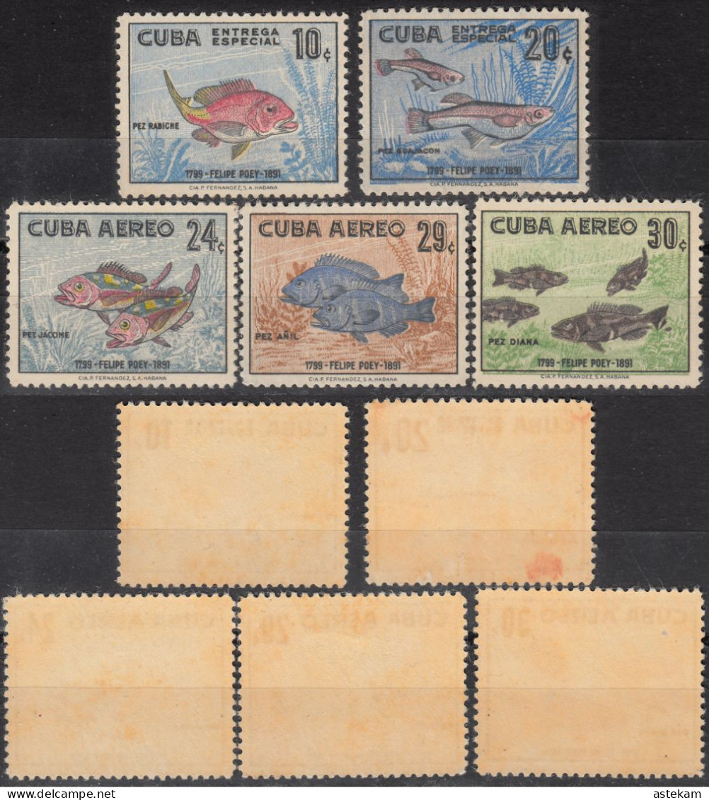 CUBA 1958, MARINE FAUNA, FISHES, COMPLETE, MNH SERIES With GOOD QUALITY, *** - Neufs