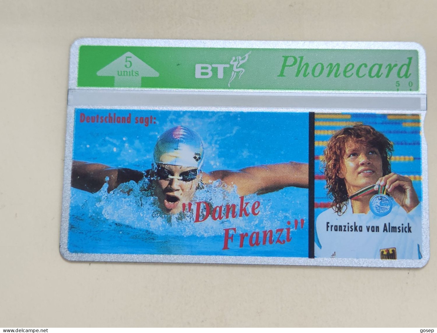 United Kingdom-(BTO-006)-DANKE FRANZI-(4)(5units)(231F04247)-price Cataloge MINT-4.00£+1card Prepiad Free - BT Emissioni Straniere