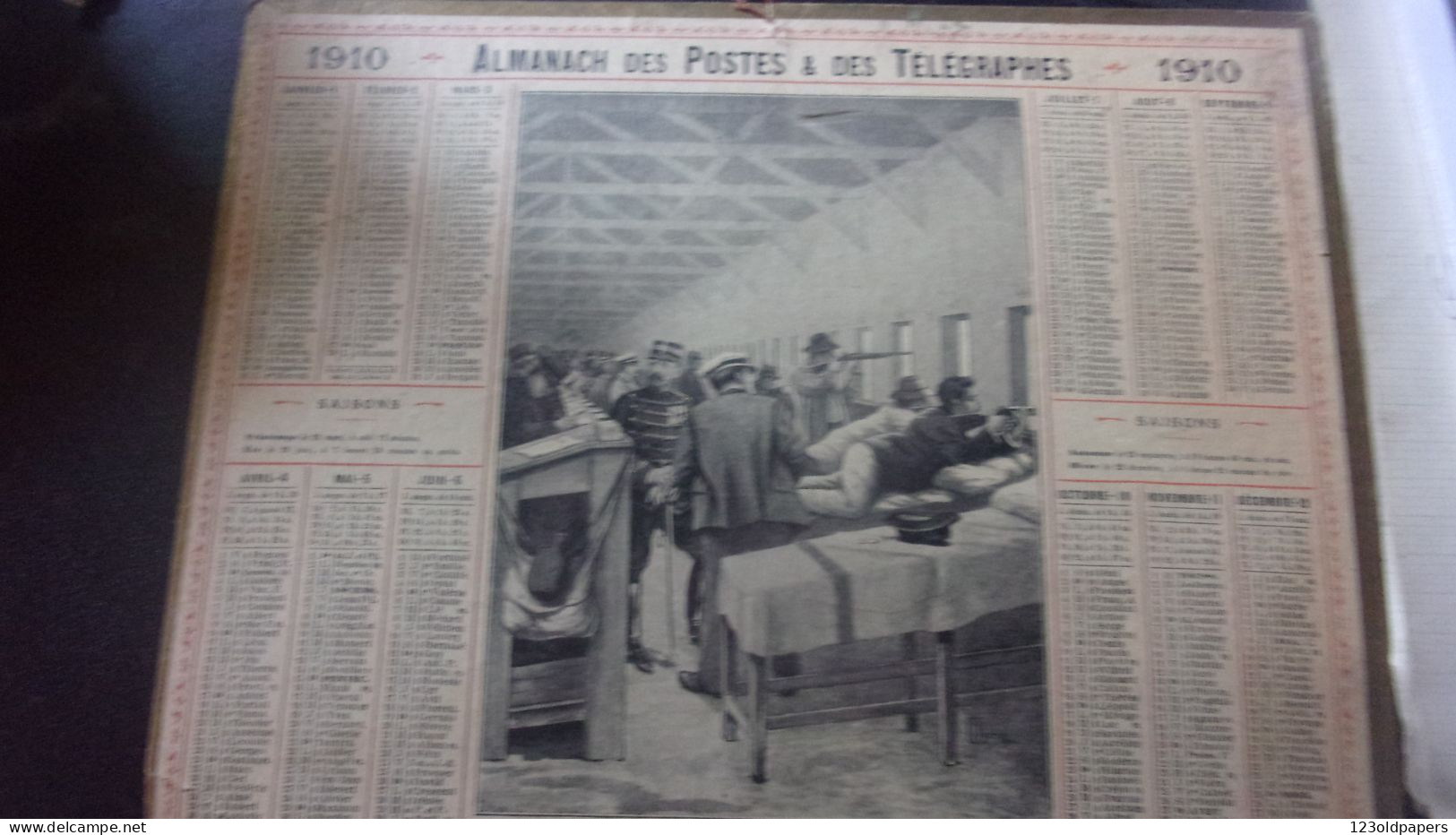 1910  ALMANACH DES POSTES  TELEGRAPHES AU CONCOURS DE TIR DE  RENNES BRETAGNE ILE ET VILAINE - Grand Format : 1901-20
