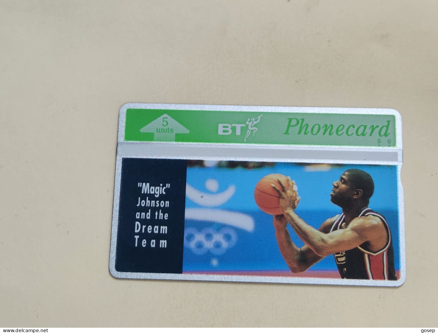 United Kingdom-(BTO-007)-MAGIC JOHNSON-(13)(5units)(231F27145)-price Cataloge MINT-12.00£+1card Prepiad Free - BT Übersee