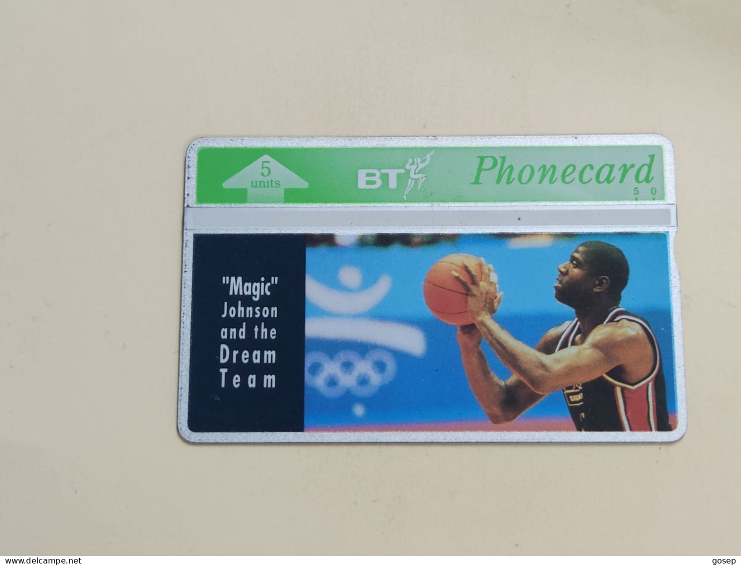 United Kingdom-(BTO-007)-MAGIC JOHNSON-(14)(5units)(231F27392)-price Cataloge MINT-12.00£+1card Prepiad Free - BT Übersee