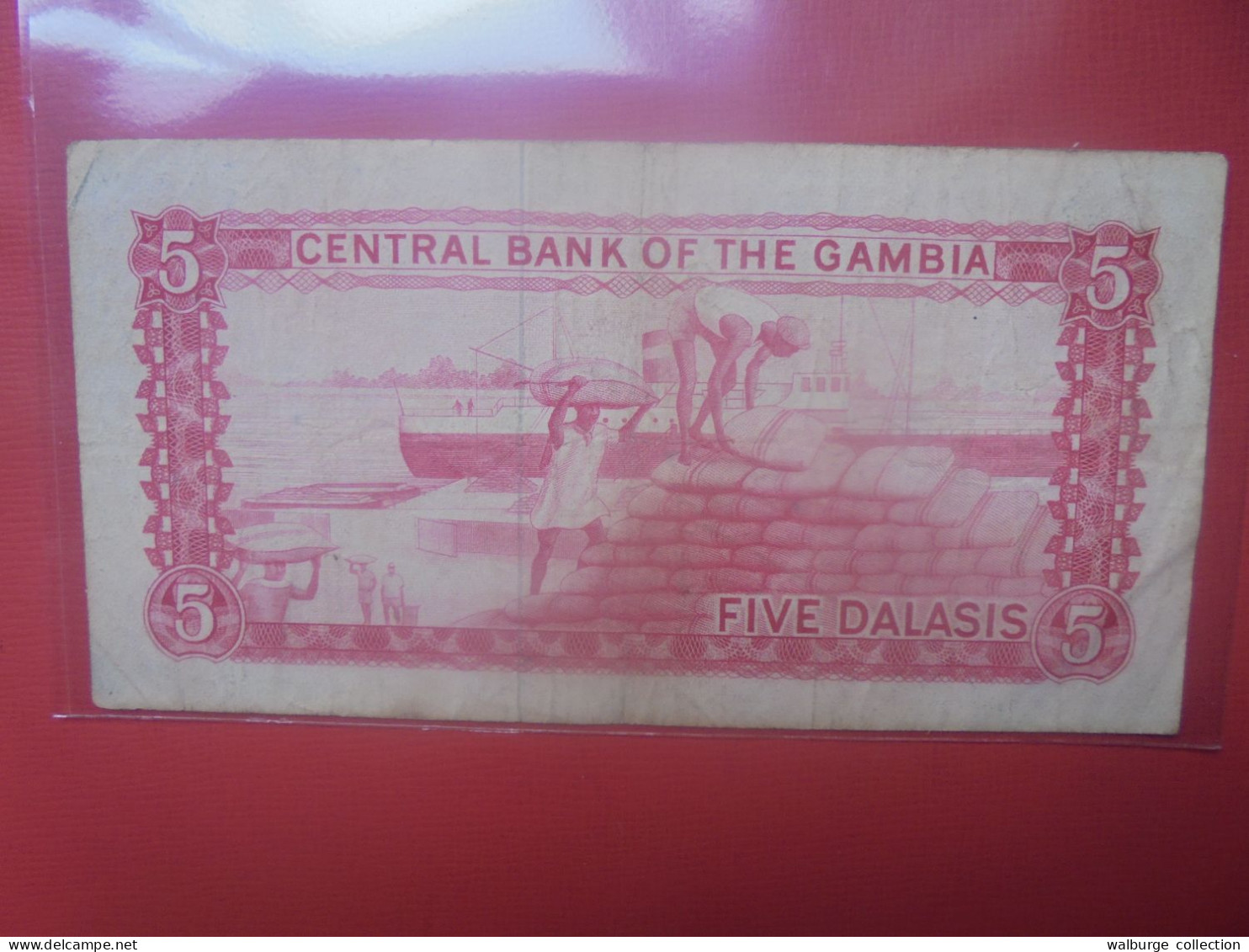 GAMBIE 5 DALASIS 1972-86 Signature N°2 Circuler RARE ! (B.29) - Gambia