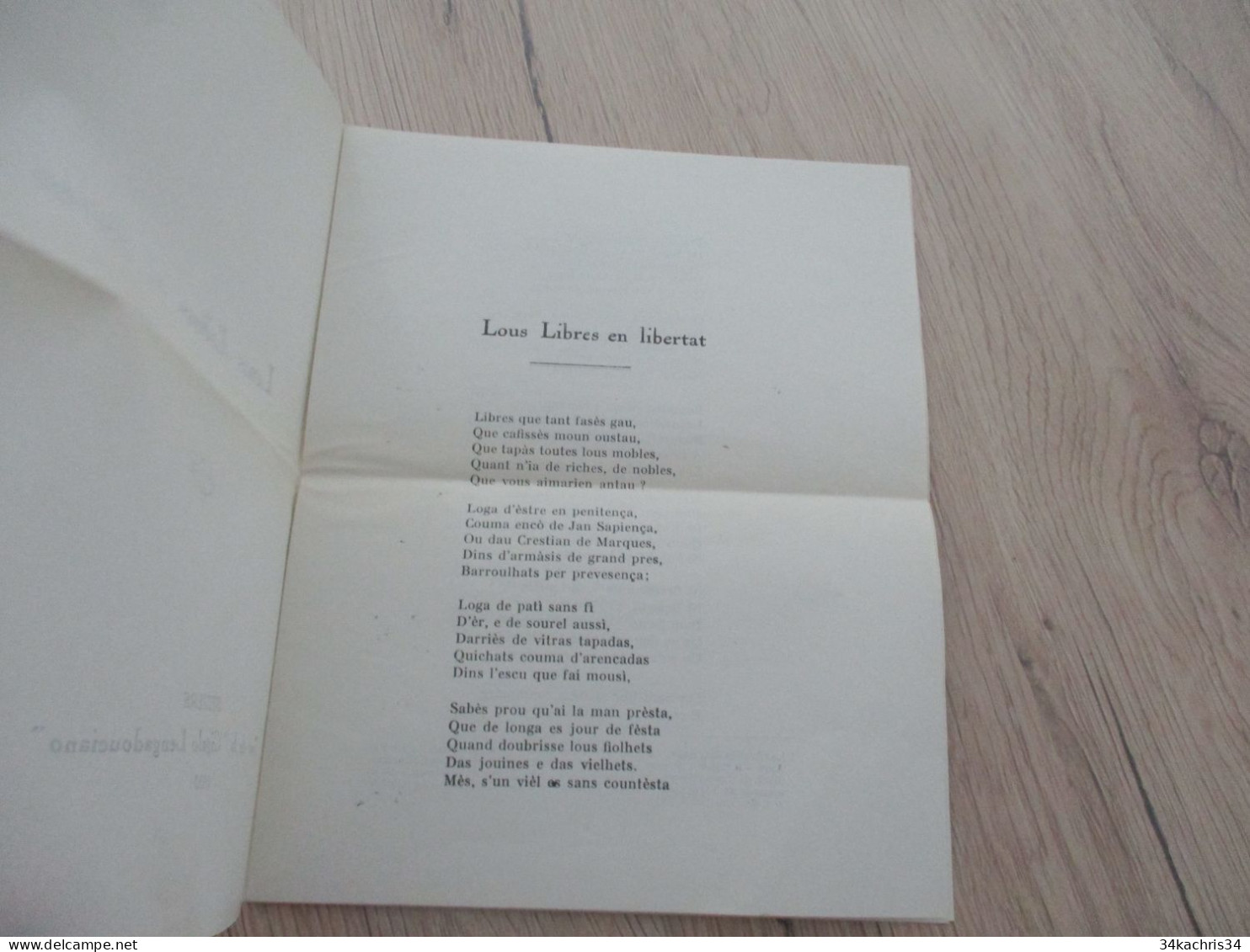 Poésie Provençale Mouvement Félibre Jousè Loubet Lous Libres En Libertat Béziers 1933 - Poetry