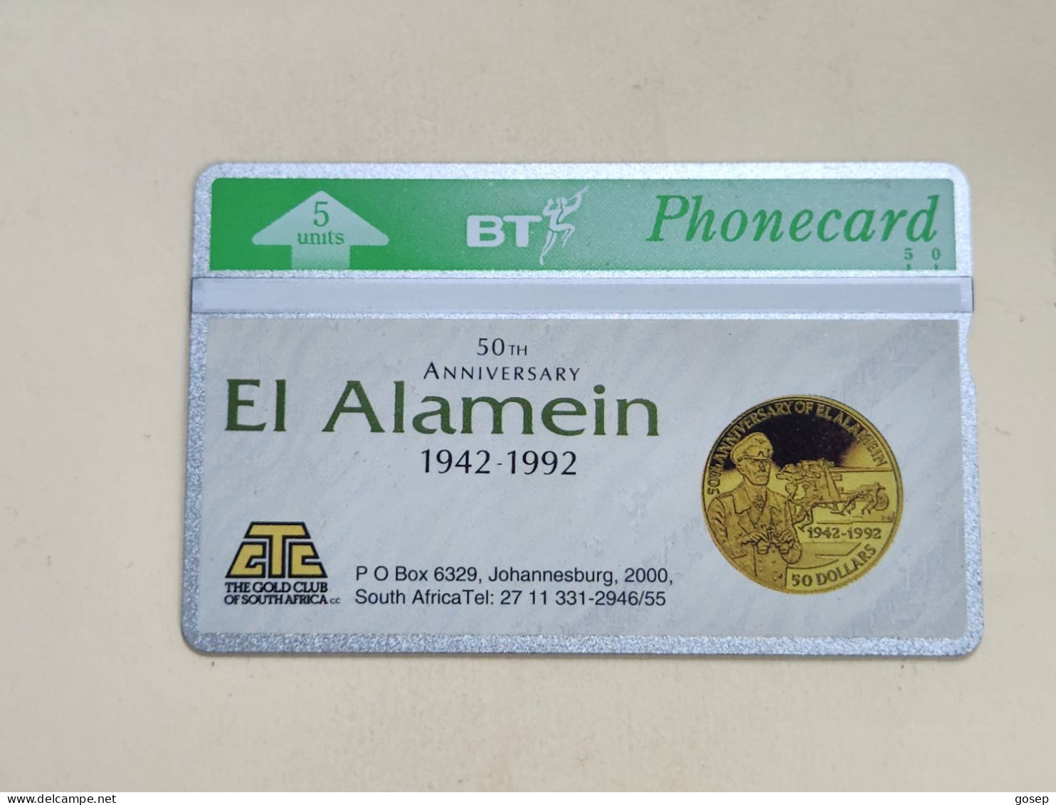 United Kingdom-(BTO-010)-EL Alamein $50-(20)(5units)(371E89193)-price Cataloge MINT-3.00£+1card Prepiad Free - BT Emissioni Straniere