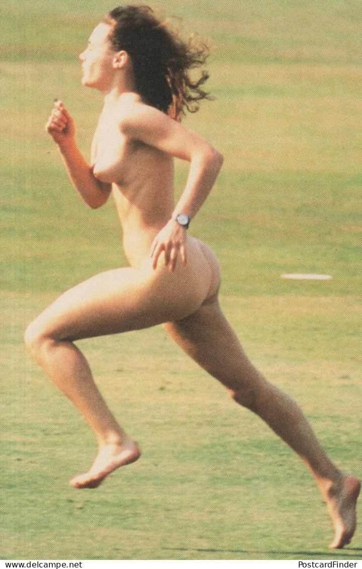 Sheila Nicholls Famous Female 1988 Cricket Streaker Cartwheel Postcard - Cricket