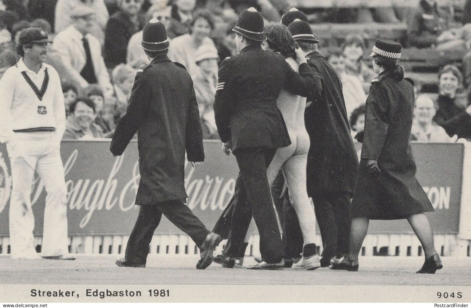 Cricket Streaker Police At Edgbaston England Vs Australia 1981 Postcard - Cricket