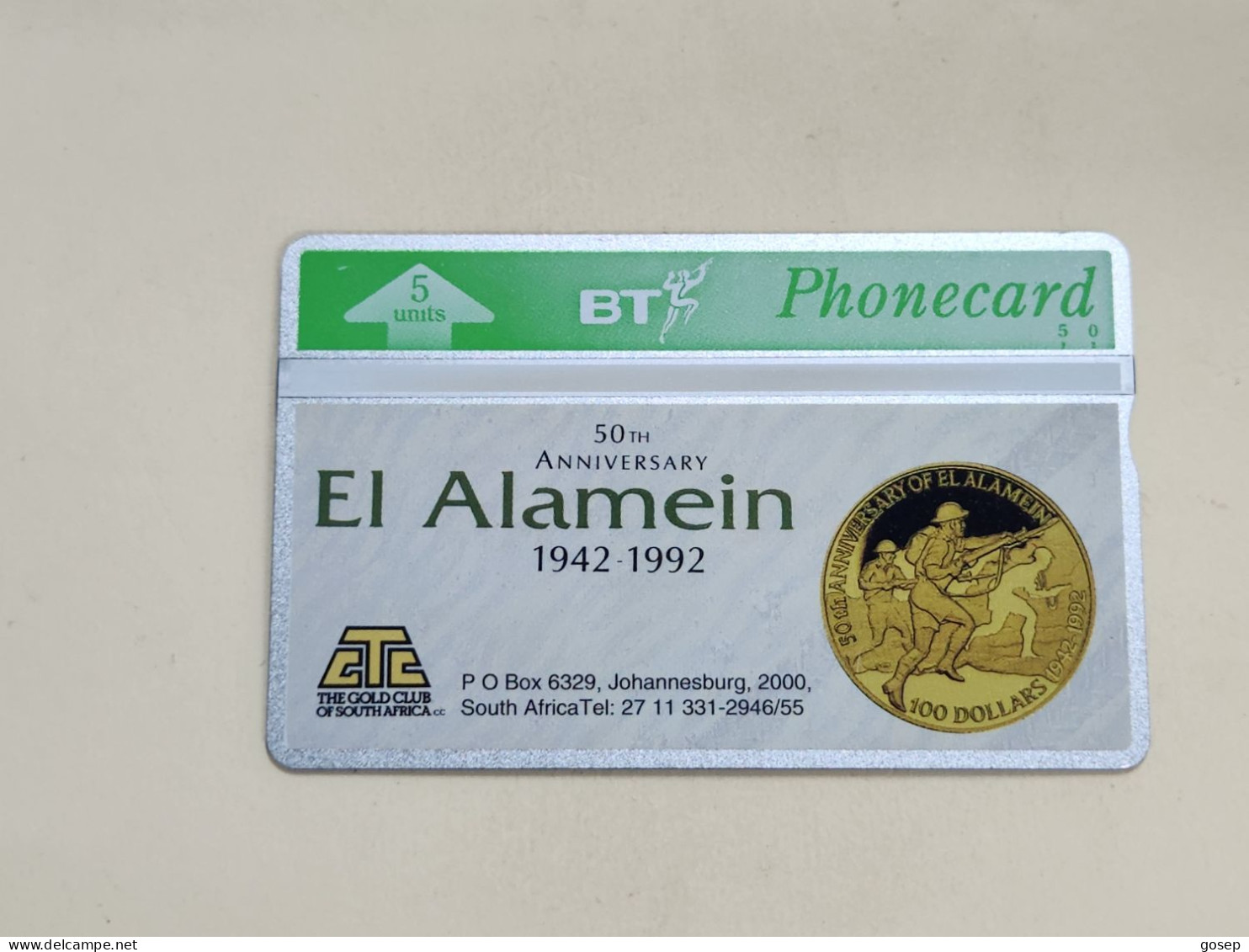 United Kingdom-(BTO-011)-EL Alamein $100-(24)(5units)(232C00745)-price Cataloge MINT-3.00£+1card Prepiad Free - BT Edición Extranjera