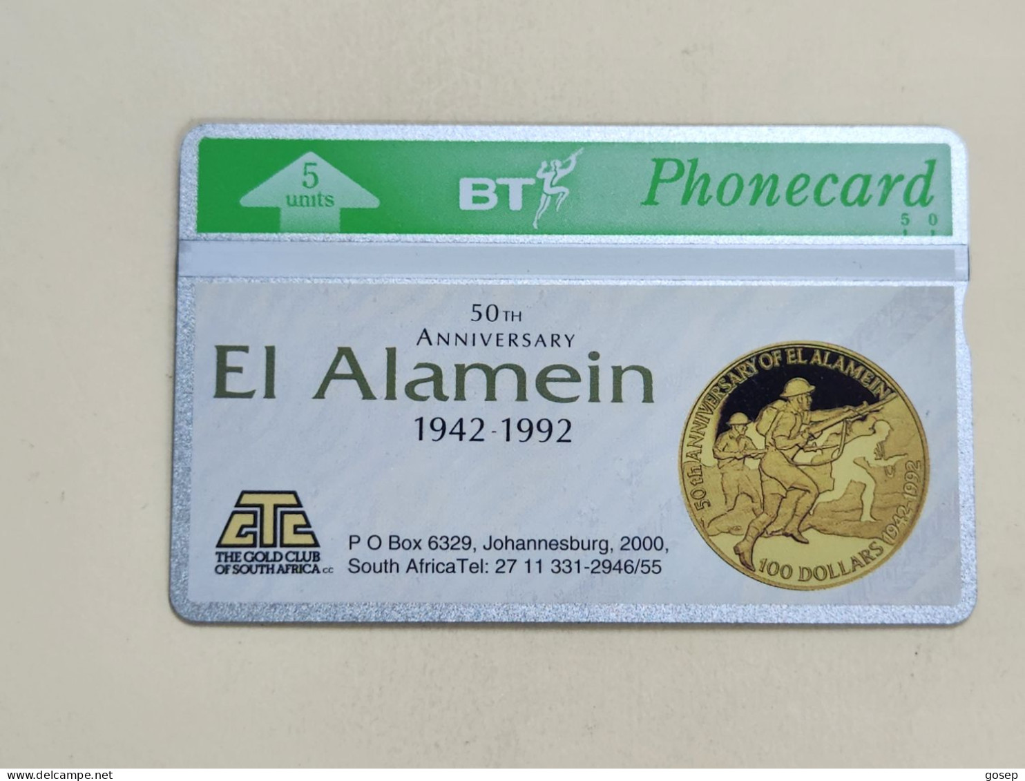 United Kingdom-(BTO-011)-EL Alamein $100-(26)(5units)(232C02784)-price Cataloge MINT-3.00£+1card Prepiad Free - BT Emissions Etrangères