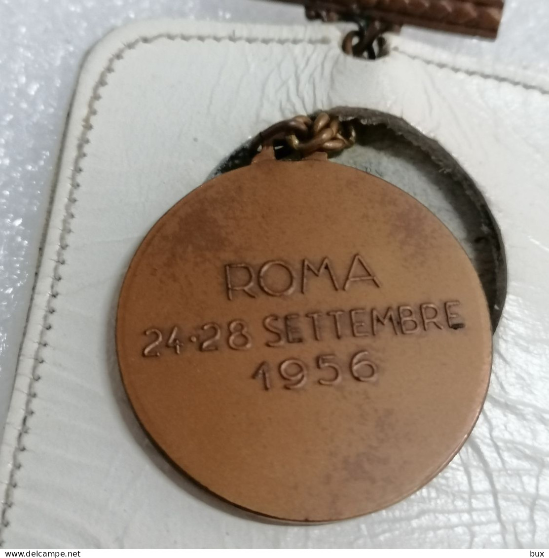 1956 ROMA CONGRESSO INTERNAZIONALE DI SUL LATTE E DERIVATI MEDAGLIA LORIOLI PORTA NOMINATIVO MEDAL - Profesionales/De Sociedad