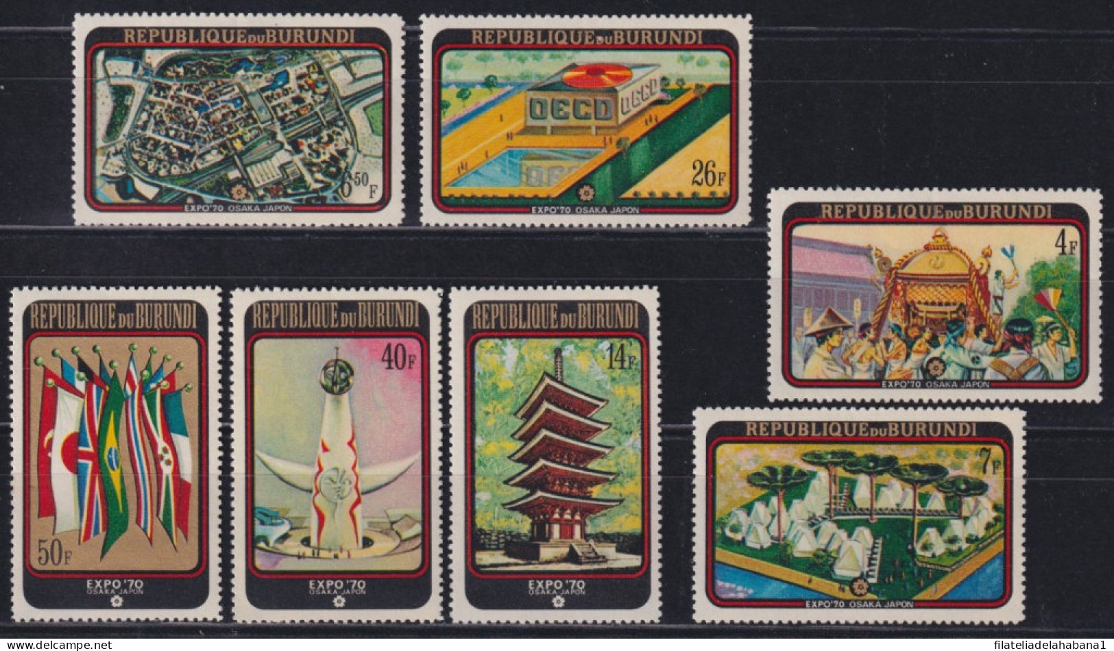 F-EX41182 BURUNDI MNH 1970 WORLD FAIR OSAKA JAPAN PAVILION ARCHITECTURE. - 1970 – Osaka (Giappone)