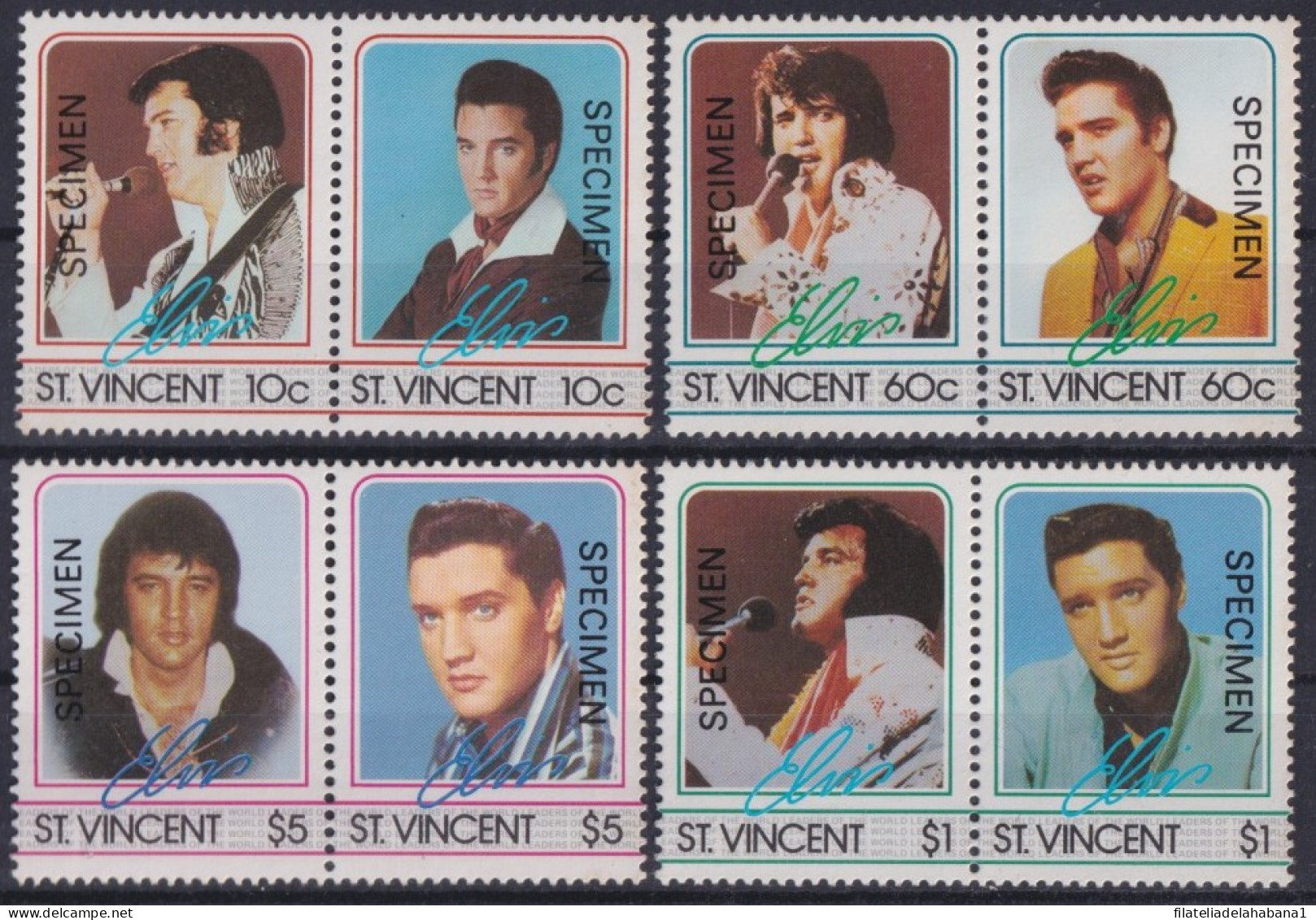 F-EX41179 ST VINCENT 1985 MNH ELVIS PRESLEY ROCK MUSIC SPECIMEN. - Elvis Presley