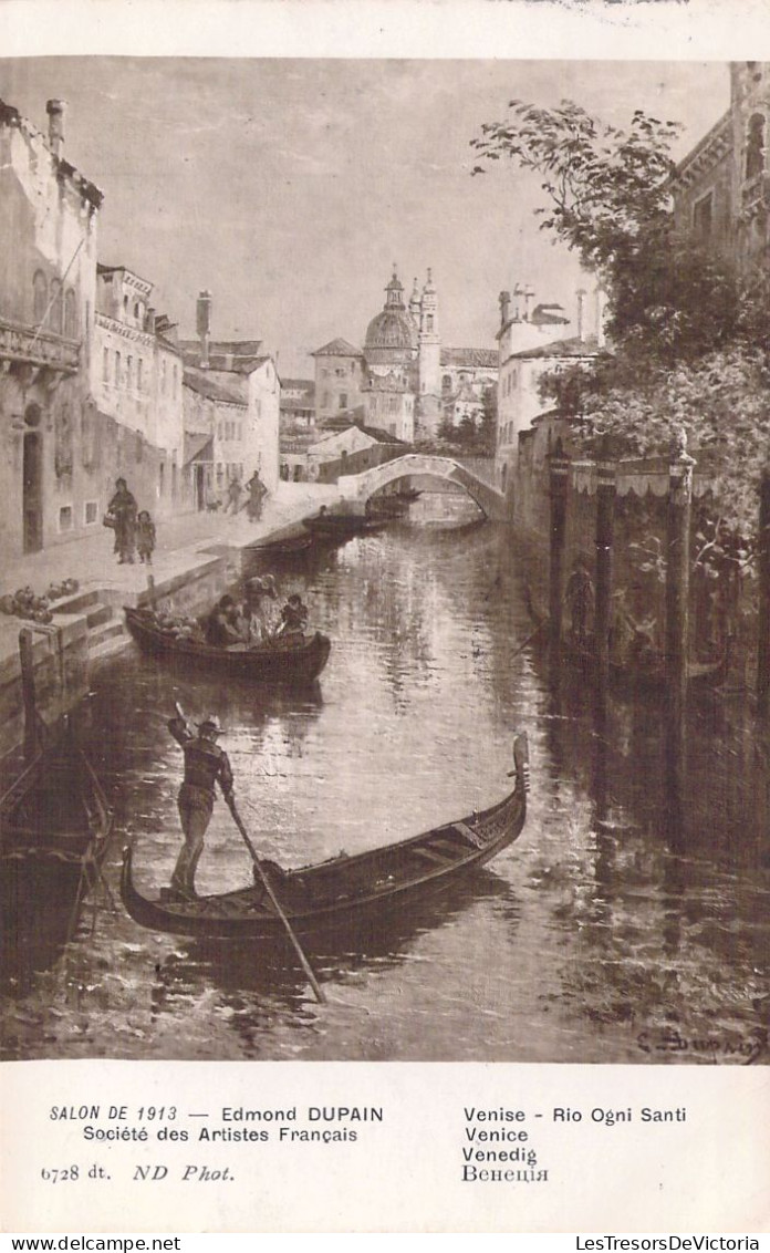 ART - Edmond DUPAIN - Venise - Rio Ogni Santi - Carte Postale Ancienne - Paintings