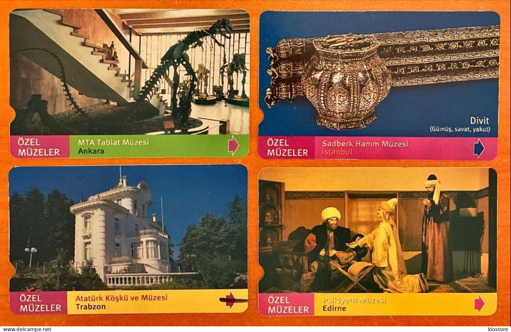 Turkey Turk Telecom Museum Series 4 PCS Set - Cultura