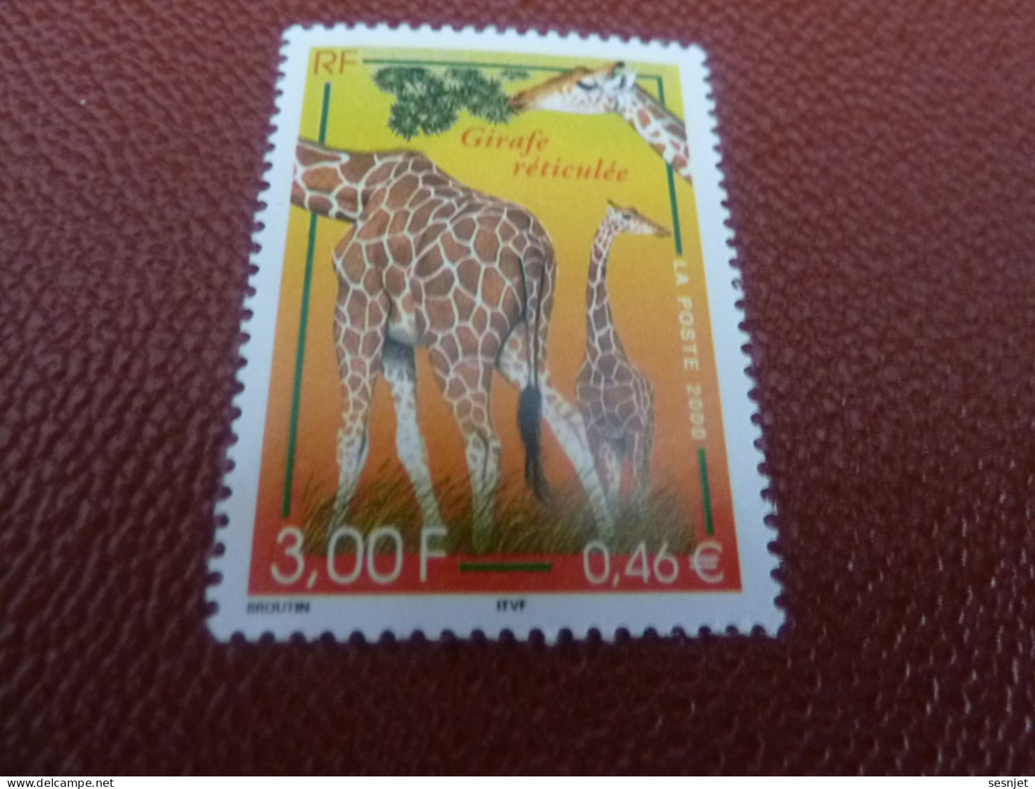 Girafe Réticulée - 3f. (0.46 €) - Yt 3333 - Multicolore - Neuf Sans Trace De Charnière - Année 2000 - - Giraffe