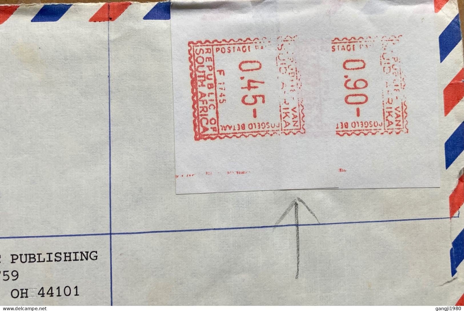 SOUTH AFRICA 1987, REGESTER COVER, USED TO USA, METER CANCEL, POSBUS 1557 P.O.BOX PRETORIA, 2 DIFF, UNIVERSITAS BOOK, CL - Cartas & Documentos