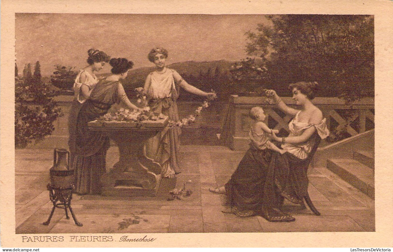 ART - Bonrechose - PARURES FLEURIES - Carte Postale Ancienne - Paintings