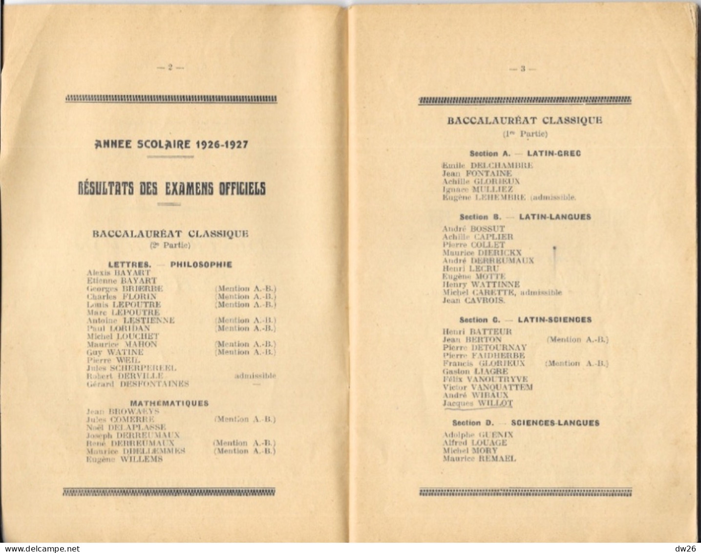 Livret De Distribution Des Prix - Institution N.D. Notre Dame Des Victoires à Roubaix (Nord) 12 Juillet 1928 - Diploma's En Schoolrapporten