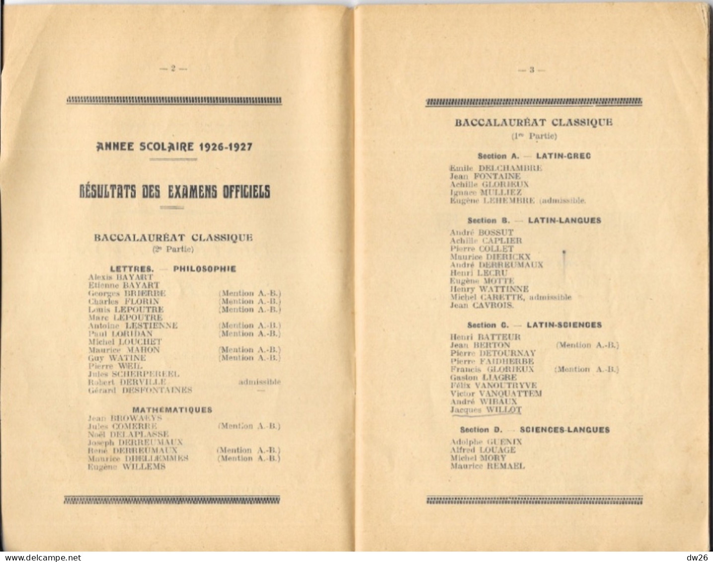 Livret De Distribution Des Prix - Institution N.D. Notre Dame Des Victoires à Roubaix (Nord) 12 Juillet 1928 - Diplome Und Schulzeugnisse