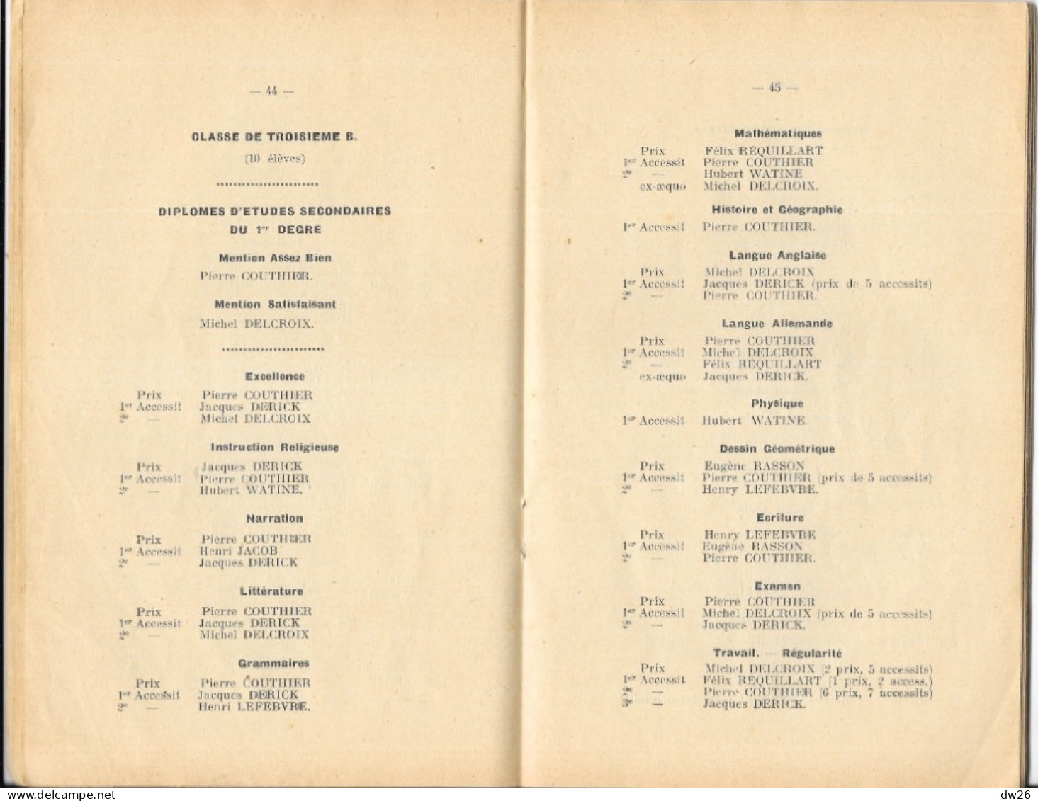 Livret De Distribution Des Prix - Institution N.D. Notre Dame Des Victoires à Roubaix (Nord) 12 Juillet 1928 - Diplome Und Schulzeugnisse