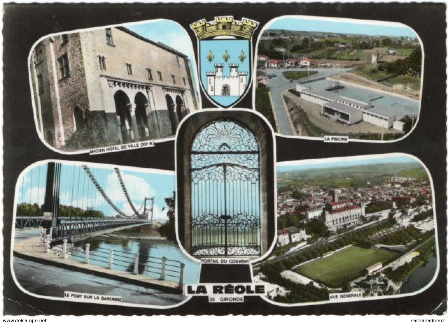 33. Gf. LA REOLE. 5 Vues + Blason. 5 - La Réole