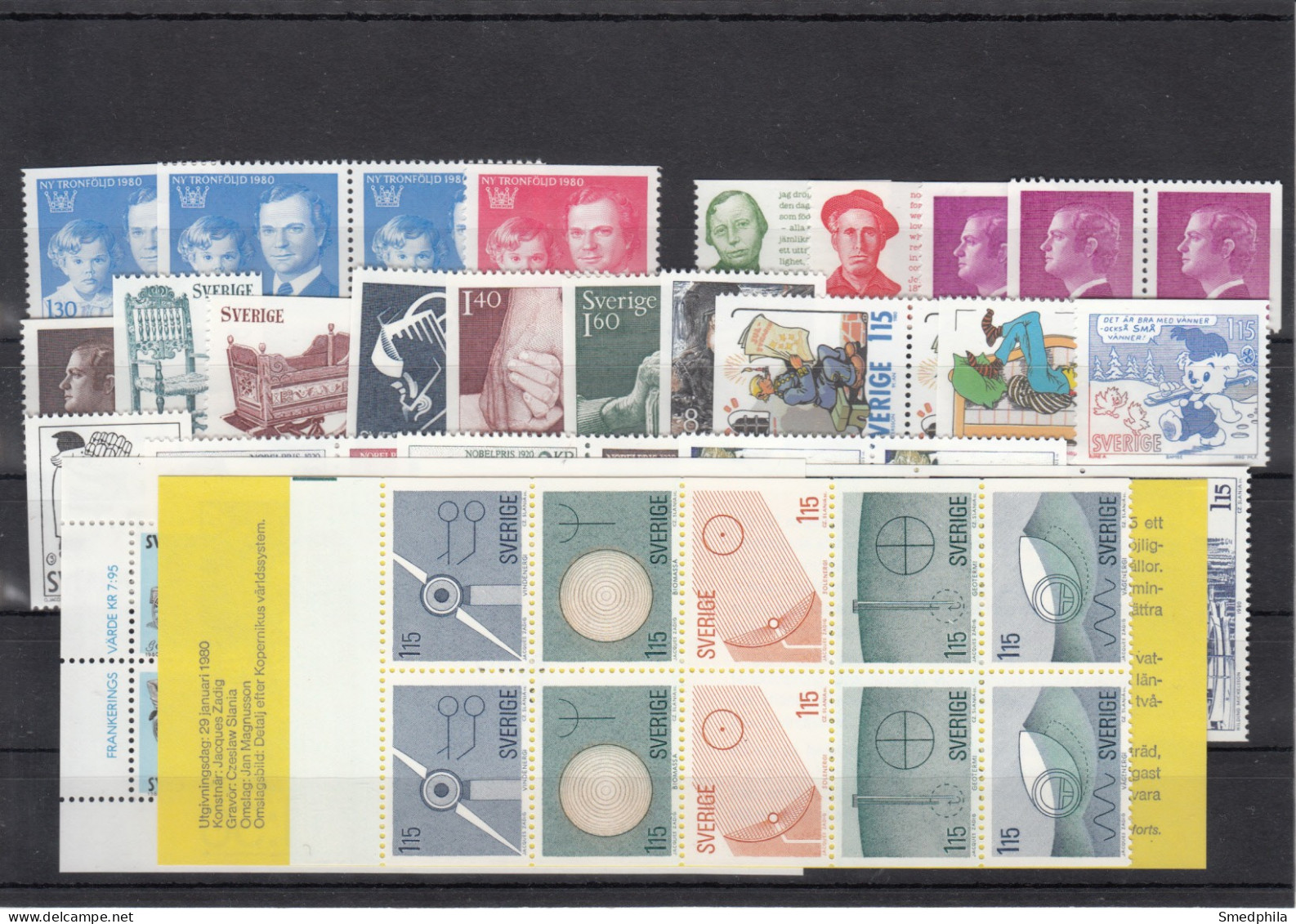 Sweden 1980 - Full Year MNH ** Excluding Discount Stamps - Années Complètes