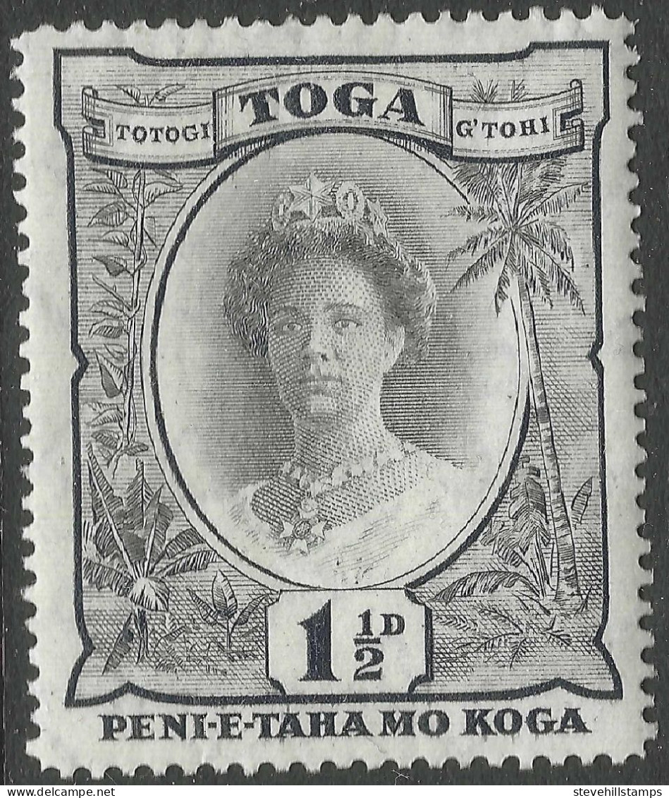 Tonga. 1920 Definitives. 1½d MH. SG 56 - Tonga (...-1970)