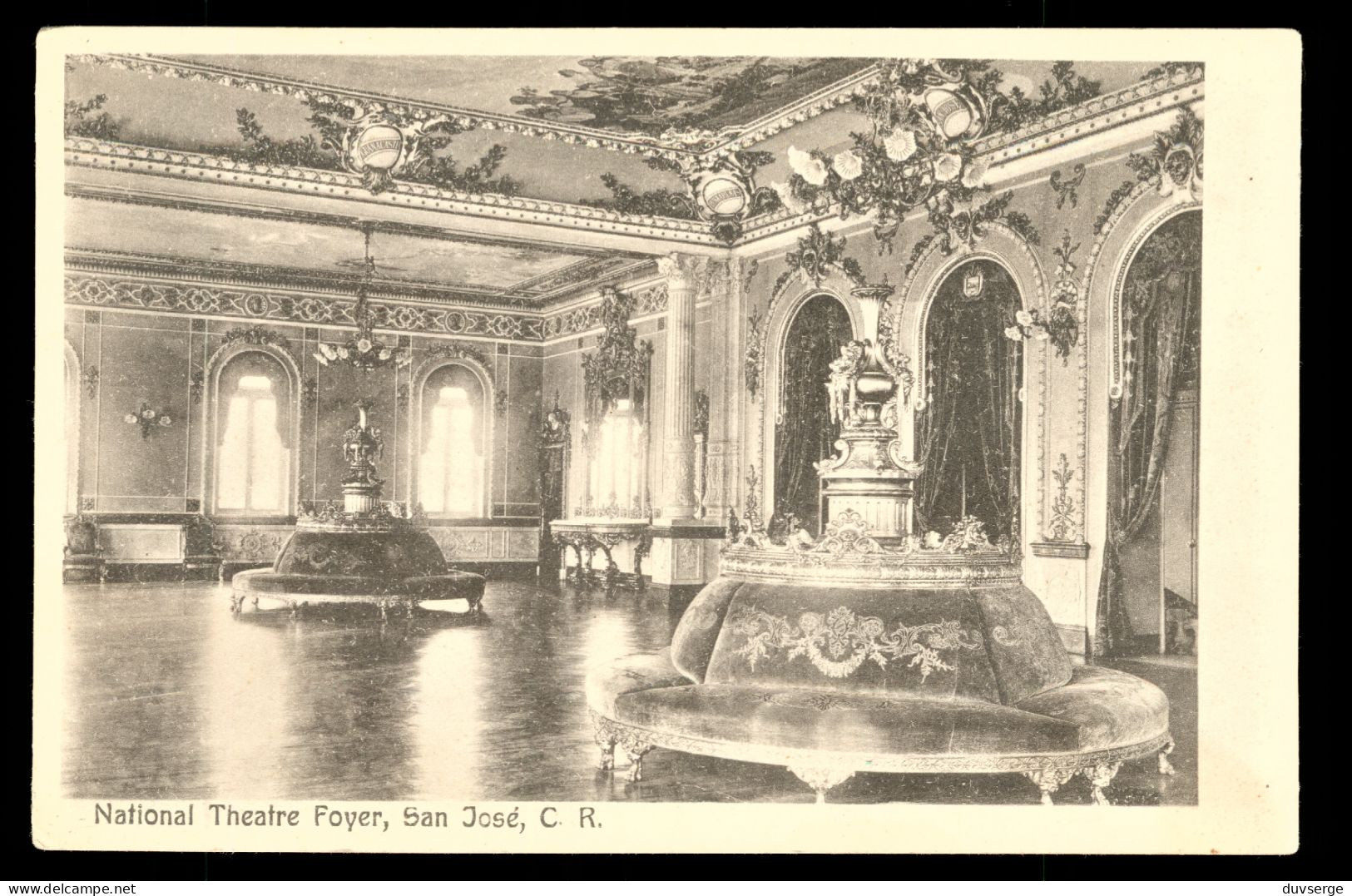 Costa Rica America Central San Jose  Teatro Nacional National Theater Foyer  ( Formato 9cm X 14cm ) - Costa Rica