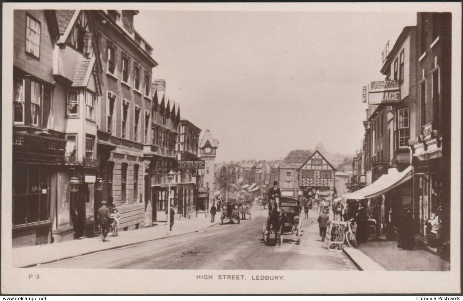 High Street, Ledbury, Herefordshire, 1912 - Tilley's RP Postcard - Herefordshire