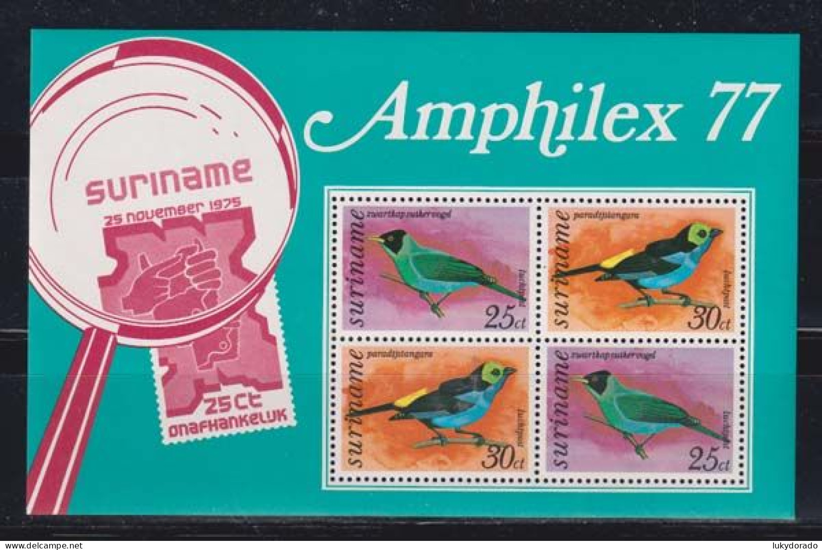 Suriname 1977 Pajaros Amphilex - Surinam
