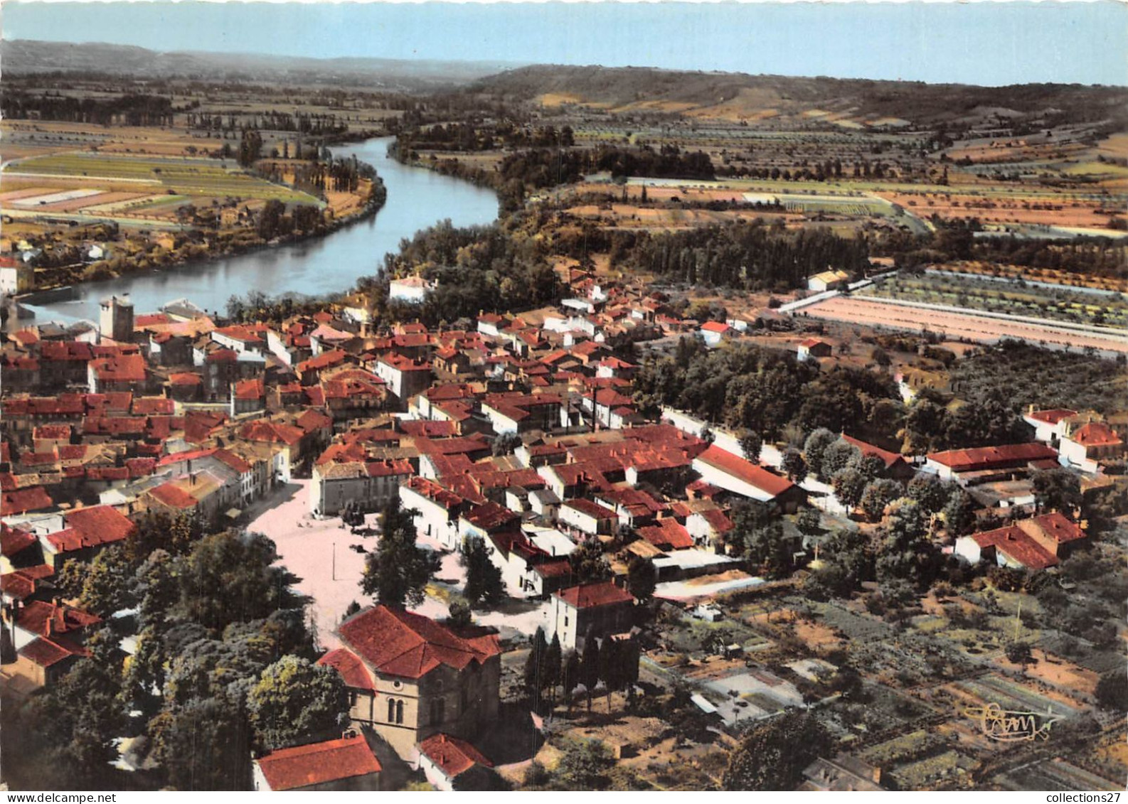 47-CLAIRAC- VUE GENERALE AERIENNE  ET LA VALLEE DU LOT - Sonstige & Ohne Zuordnung