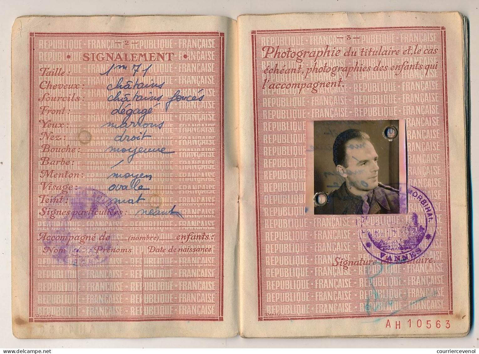 FRANCE / MAROC - Passeport 500 Francs 1948/1957 - Vannes, Renouvelé à Khénifra - Nombreux Visas Et Fiscaux Espagnols - Zonder Classificatie