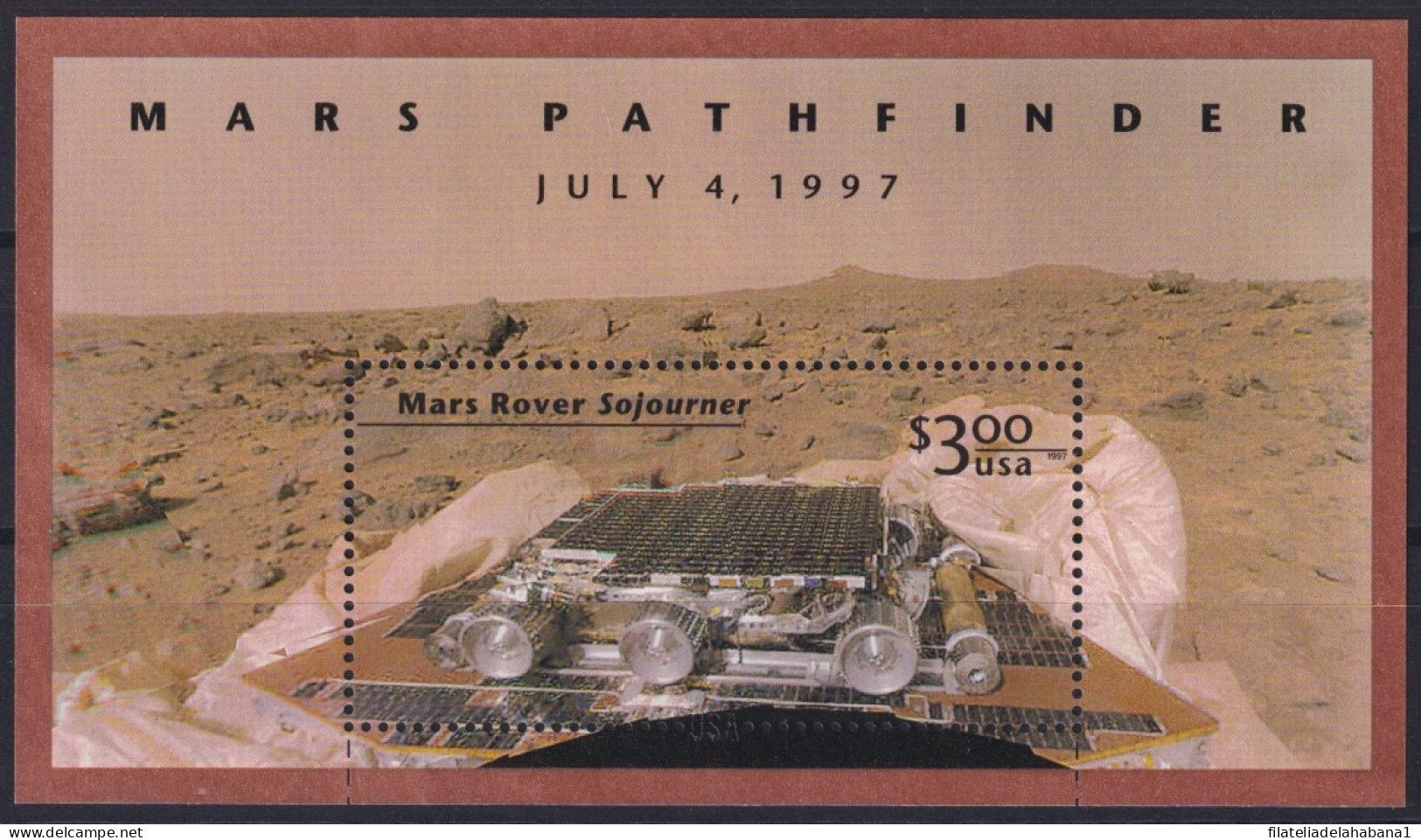 F-EX40572 US USA MNH 1997 SPACE MARS PATHFINDER ROVER SOJOURNEE. - Etats-Unis