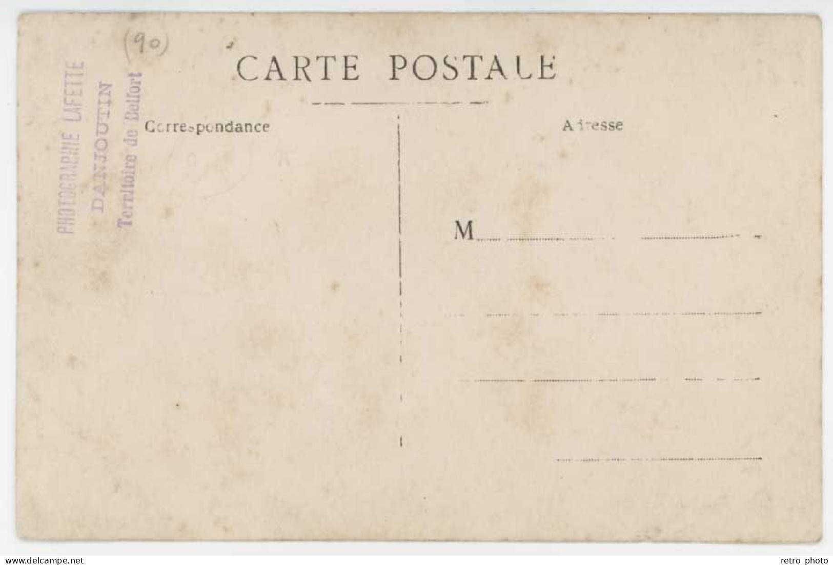 Cpa Carte-photo Homme Debout - Photo Lafette Danjoutin - Danjoutin