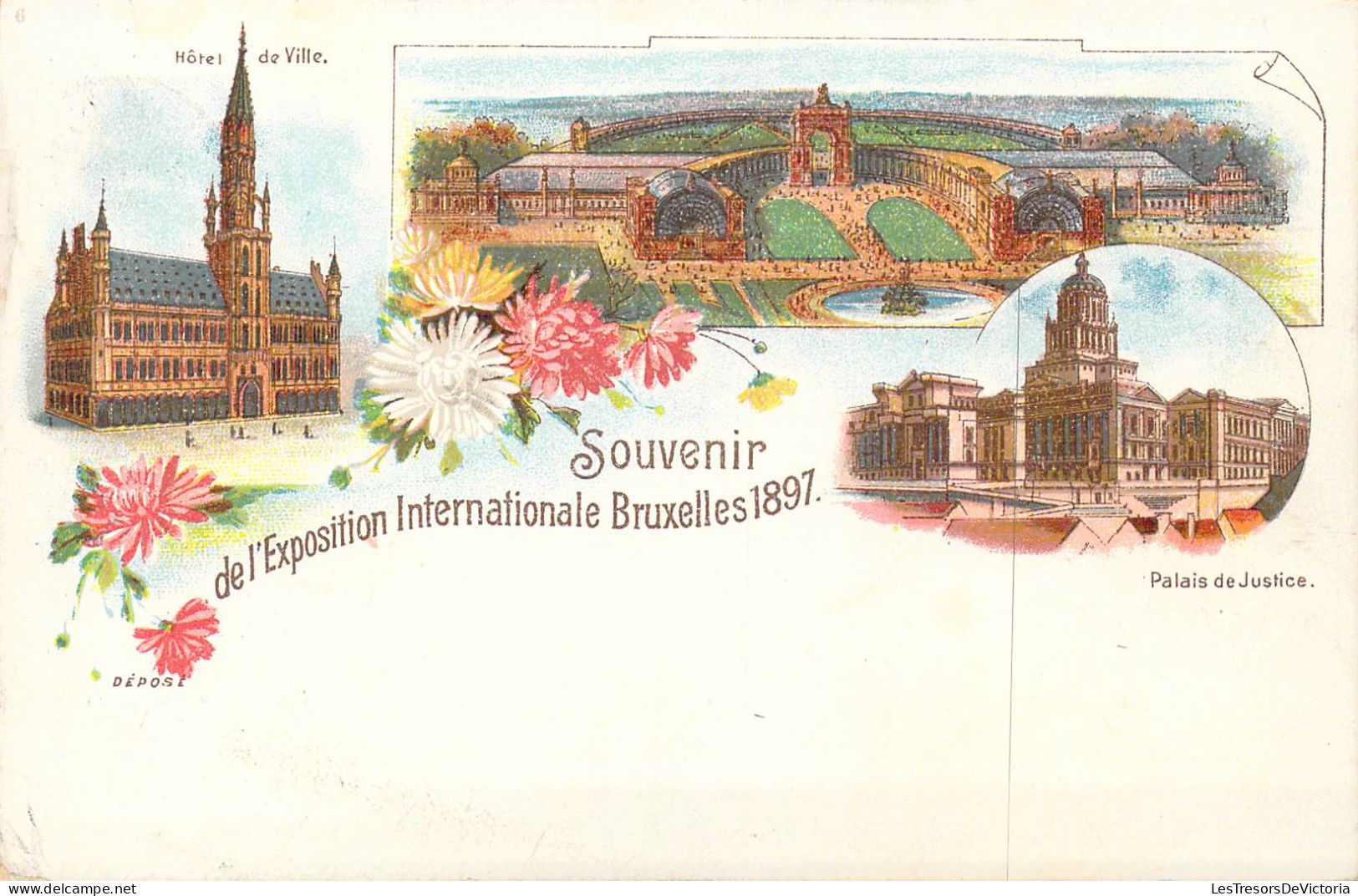 BELGIQUE - Bruxelles - Souvenir De L'Exposition Internationale Bruxelles 1897 - Hôtel De Ville - Carte Postale Ancienne - Weltausstellungen