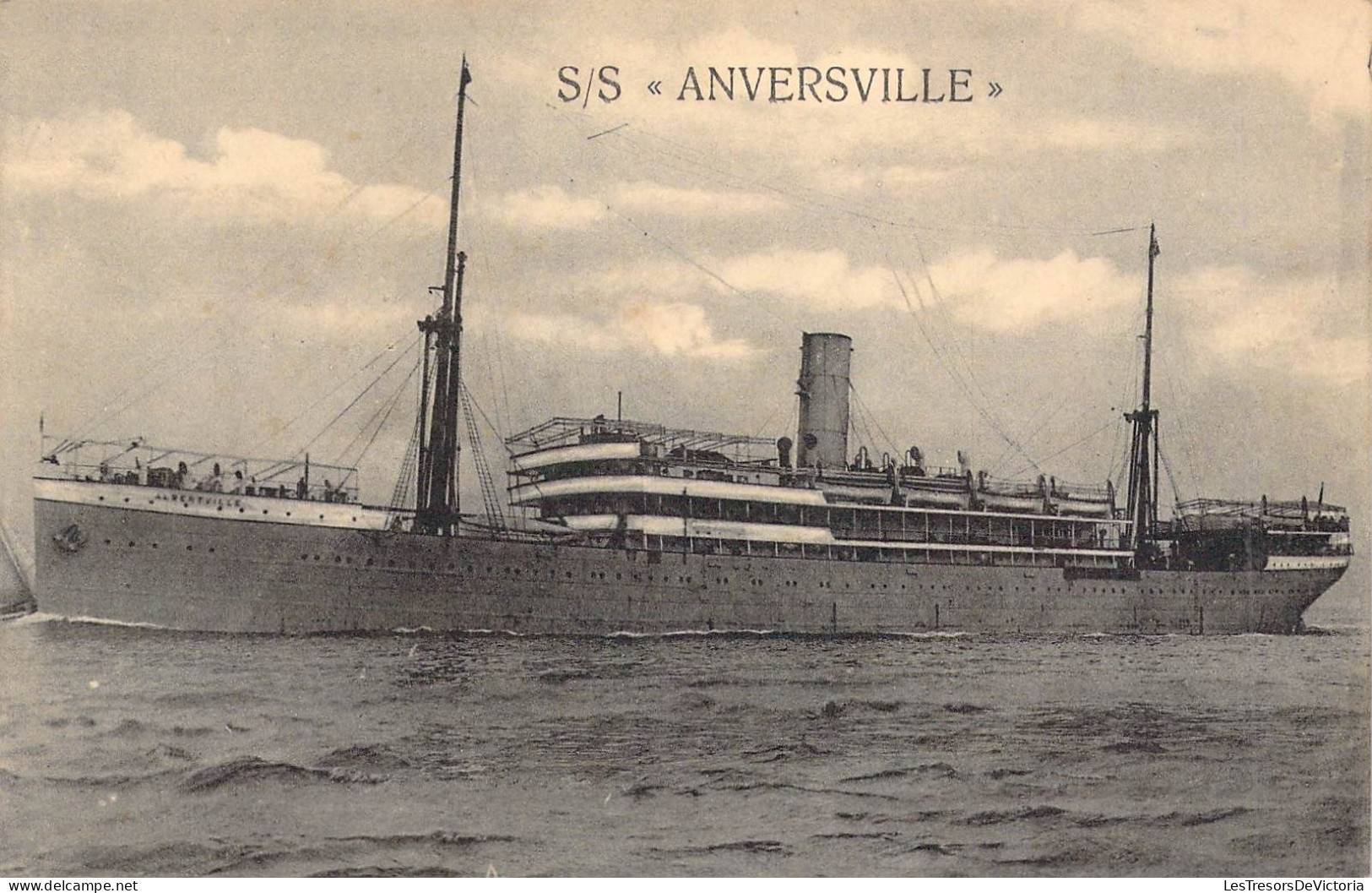 PAQUEBOTS - SS ANVERSVILLE - Compagnie Belge Maritime Du Congo - Carte Postale Ancienne - Dampfer