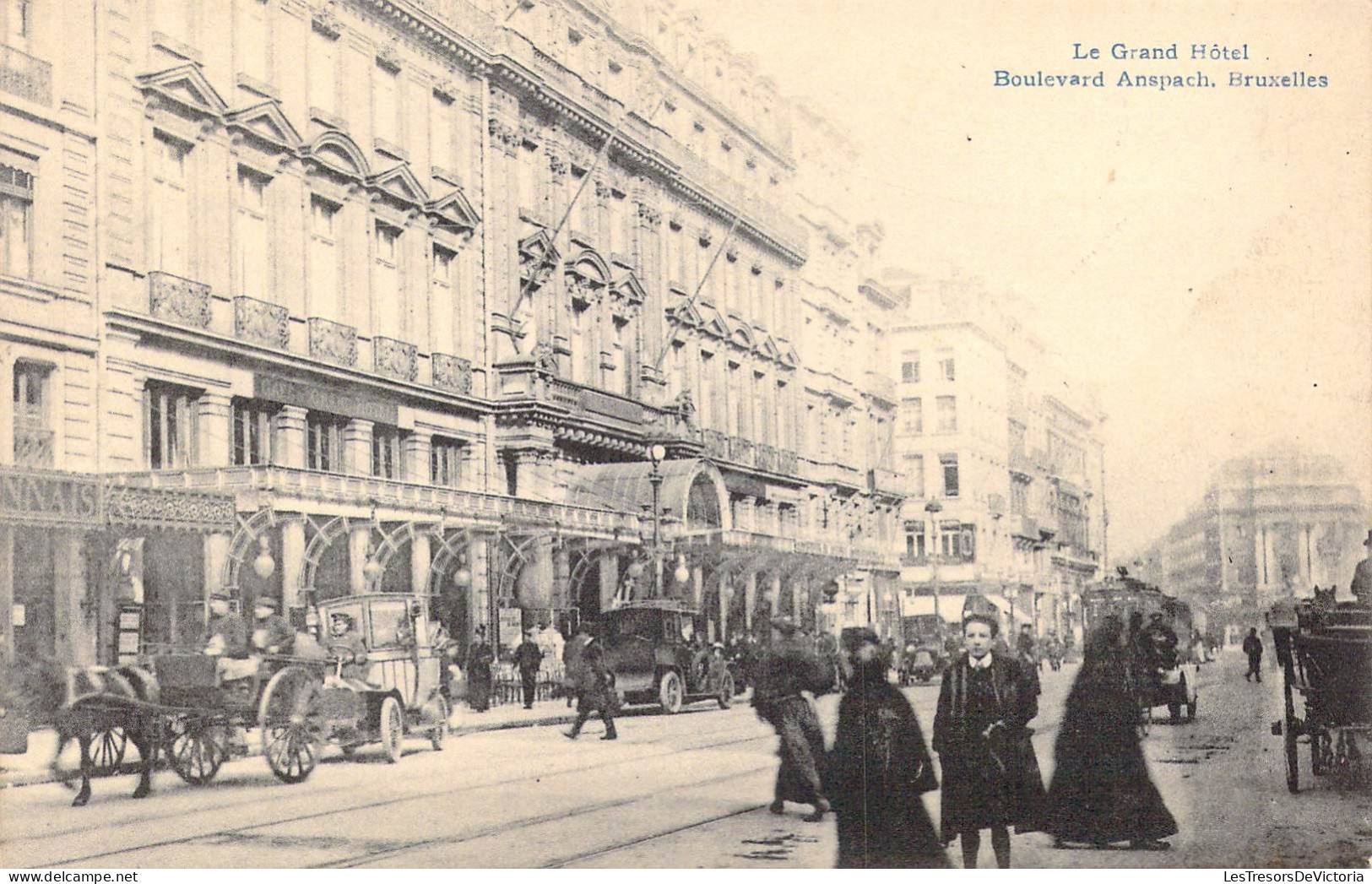 BELGIQUE - Bruxelles - Le Grand Hôtel - Boulevard Anspach - Carte Postale Ancienne - Avenues, Boulevards