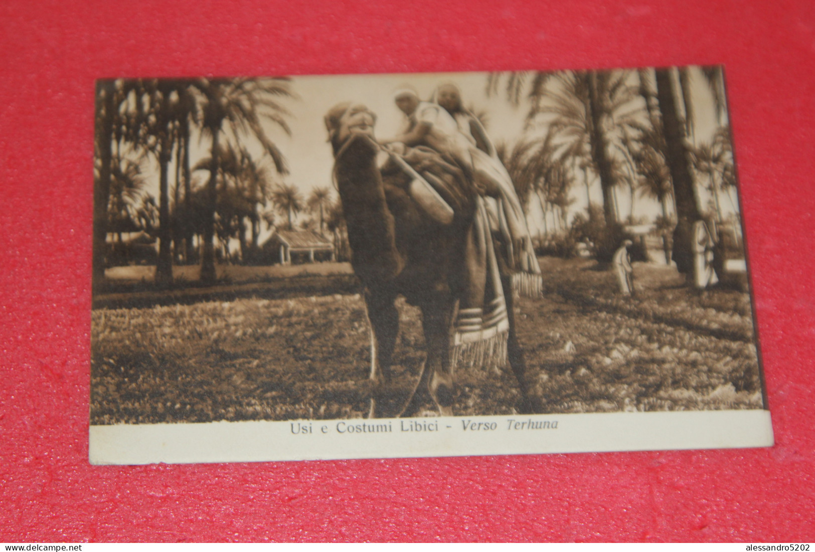 Libya Tripoli Bengasi Costumi Folklore Verso Terhuna 1918 Ed. Taar  - Libia