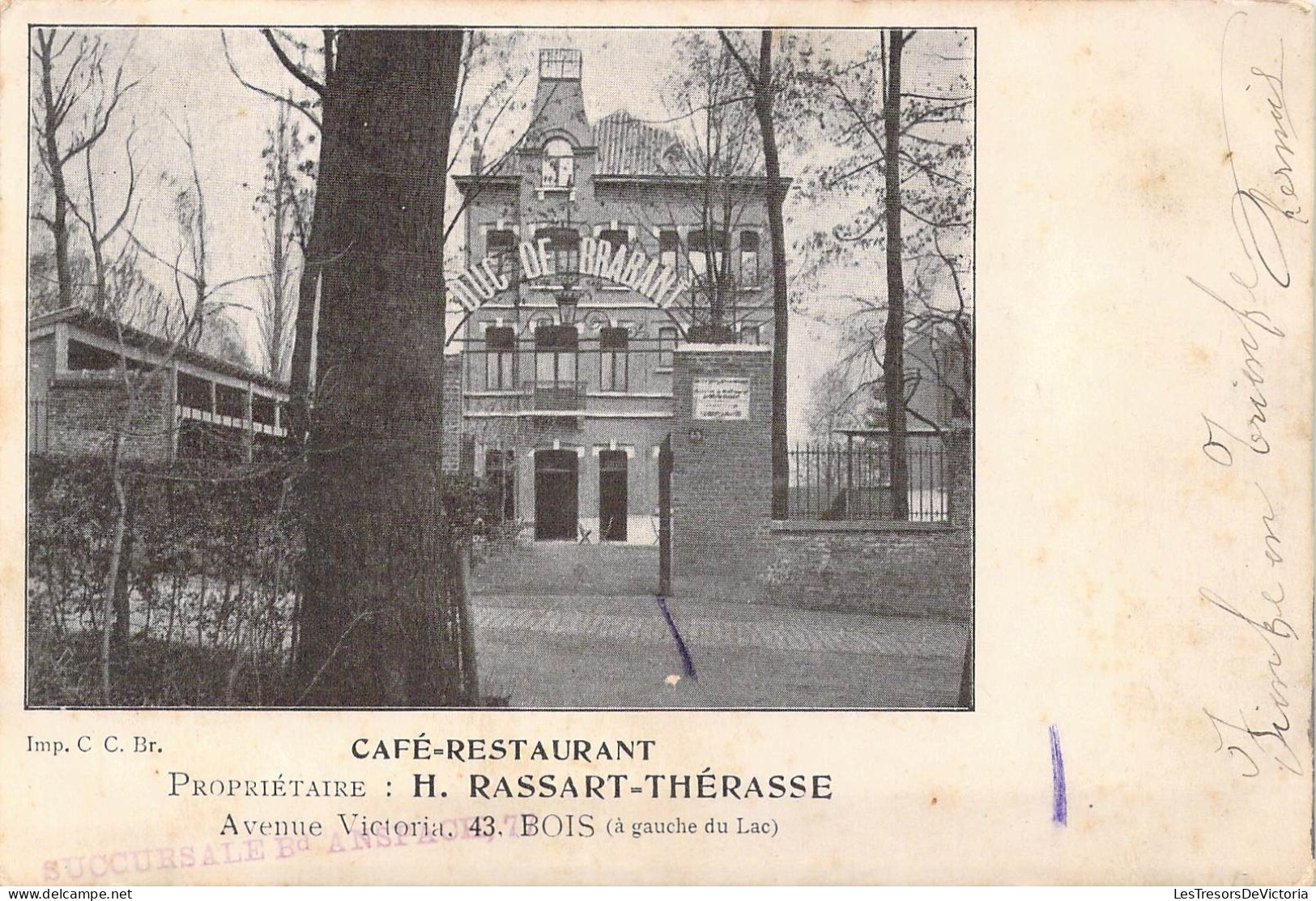 BELGIQUE - Bruxelles - Café-Restaurant - Avenue Victoria - Carte Postale Ancienne - Avenidas, Bulevares