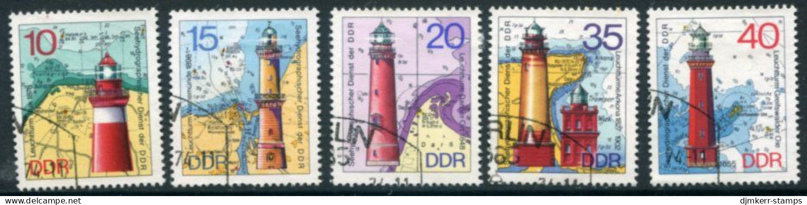 DDR / E. GERMANY 1974 Lighthouses Used  Michel 1953-57 - Oblitérés