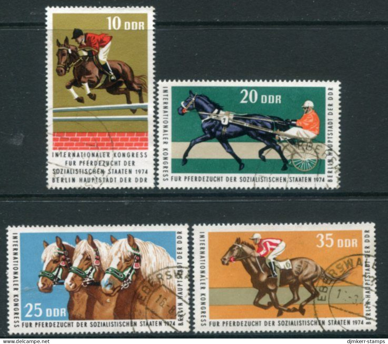 DDR / E. GERMANY 1974 Horse-breeding Congress Used With Postal Cancels  Michel 1969-72 - Used Stamps