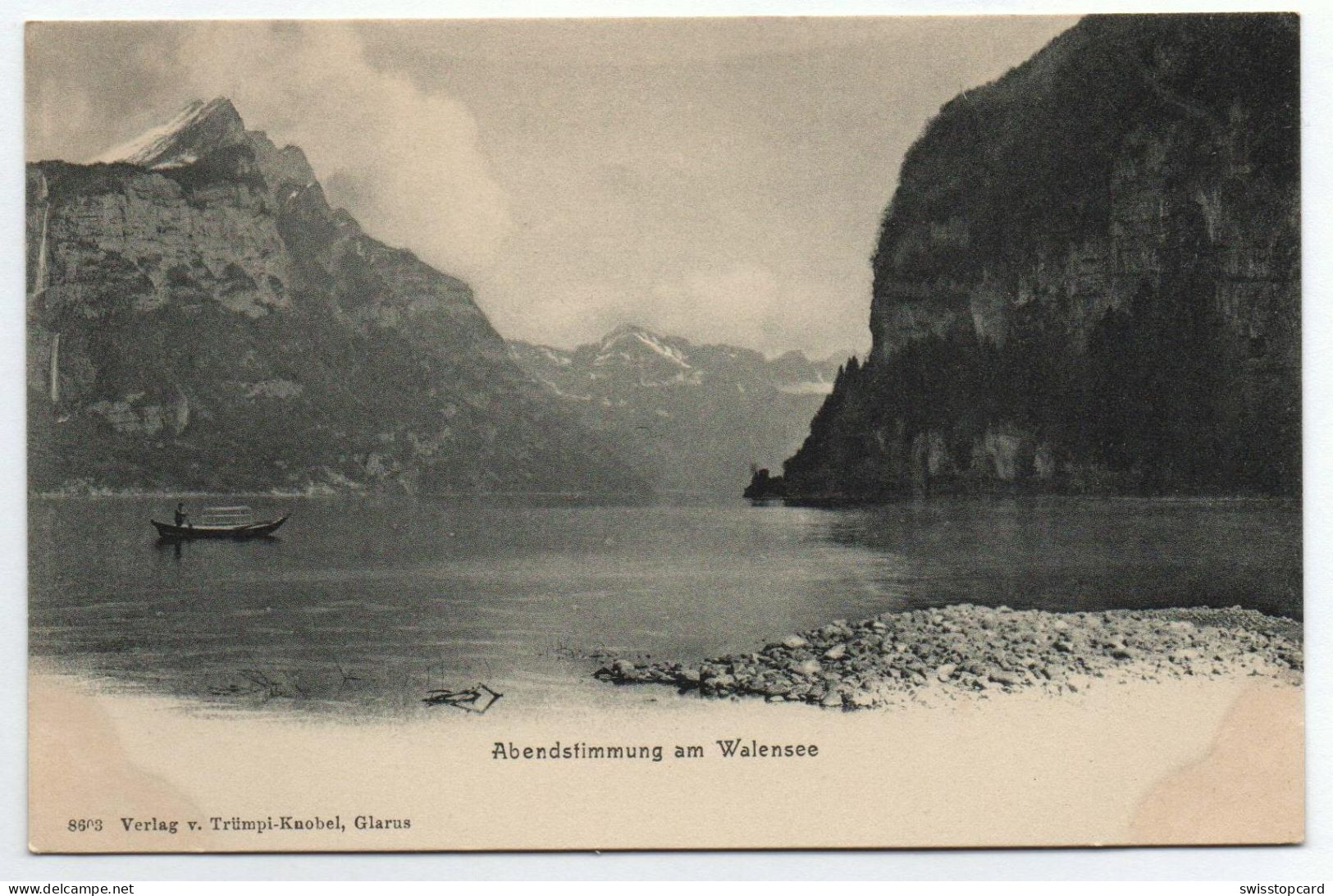 WEESEN Walensee Gegen Walenstadt Boot - Walenstadt