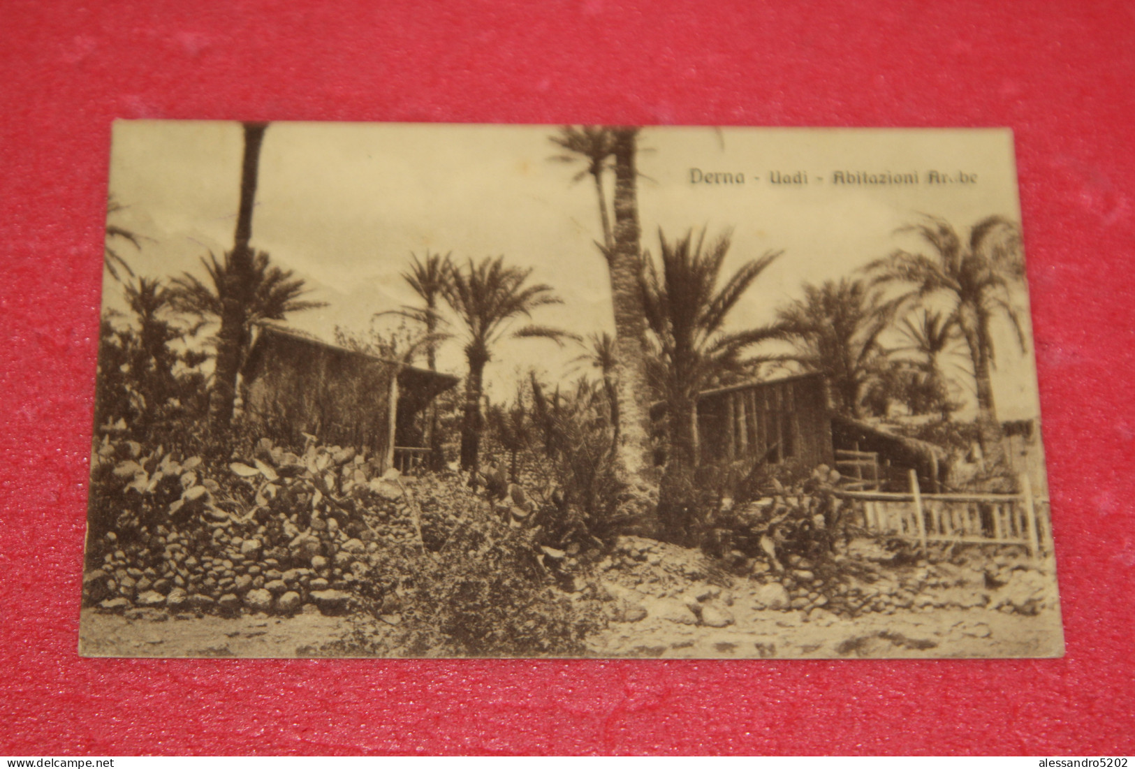 Libya Derna Uadi Abitazioni Arabe 1919 - Libia