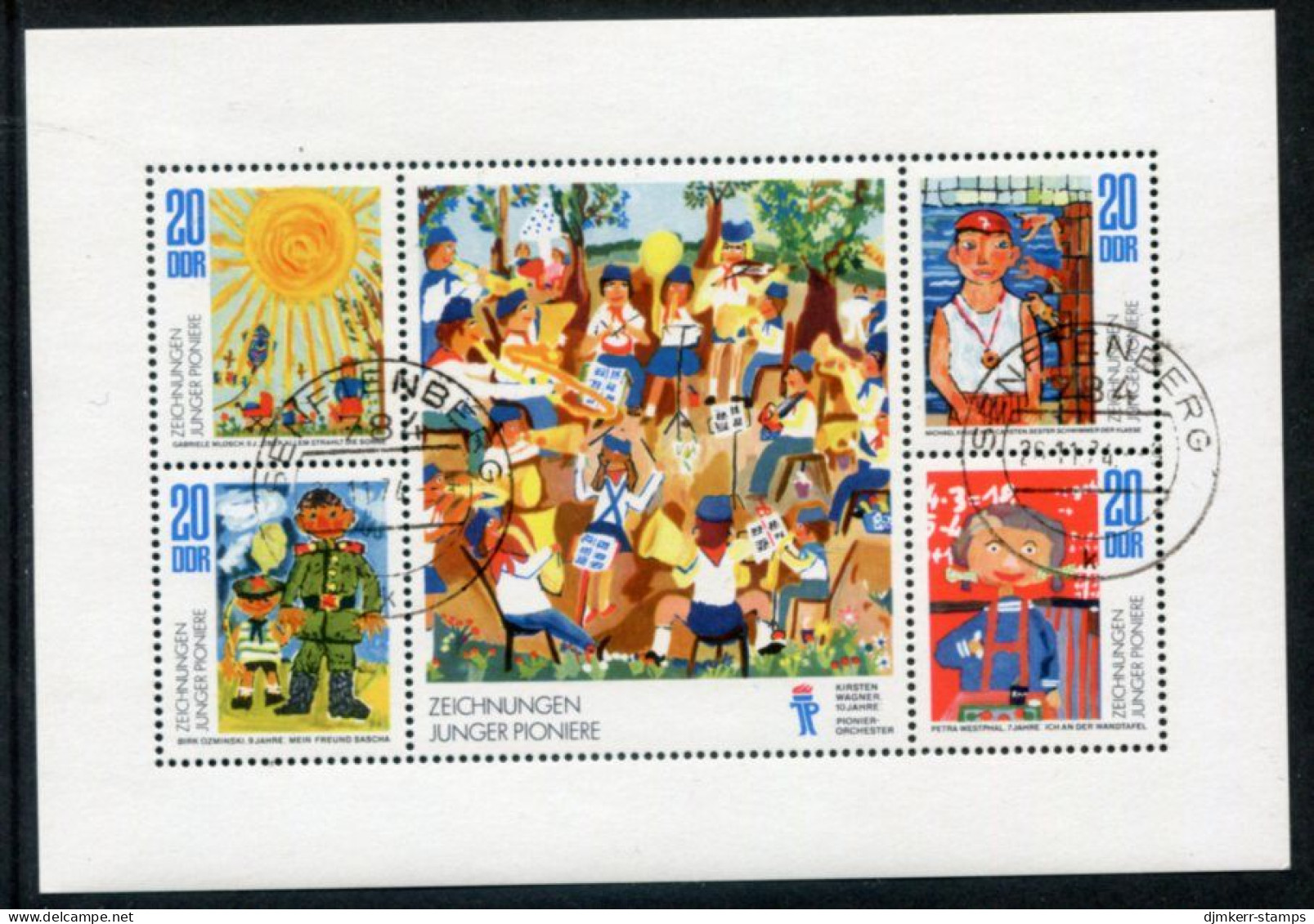 DDR / E. GERMANY 1974 Young Pioneers Art Used.  Michel 1991-94 Kb - Oblitérés