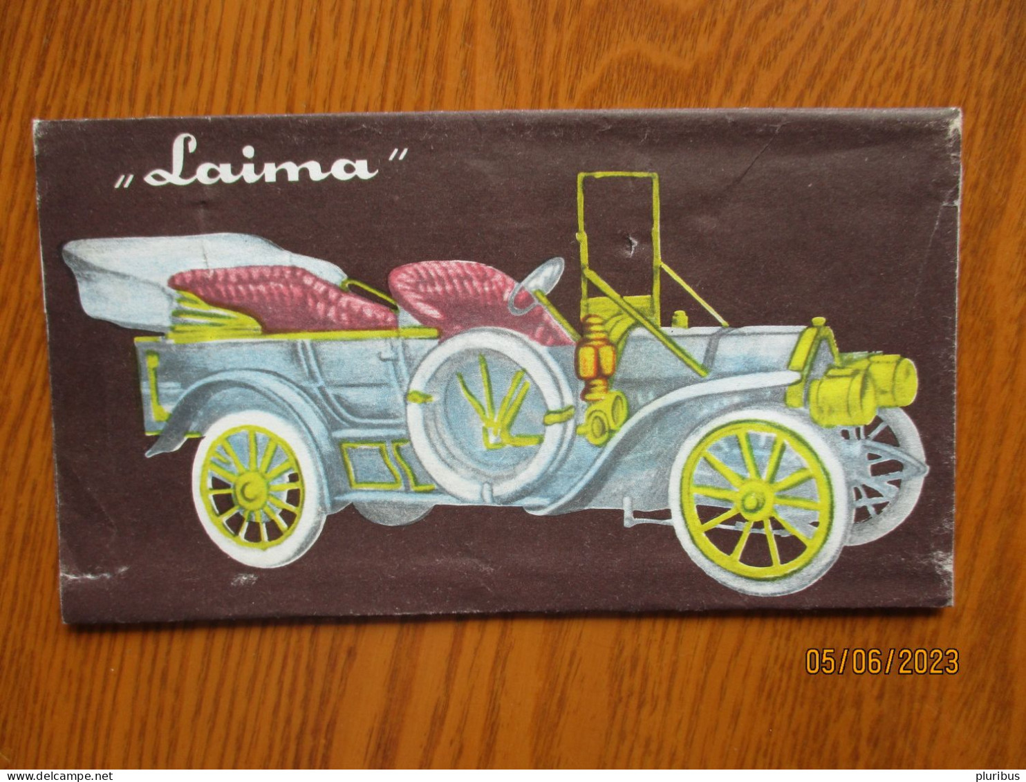 LATVIA RIGA LAIMA CHOCOLATE WRAPPER AUTOMOBILE OLDTIMER POPE TOLEDO 1907 - Chocolat