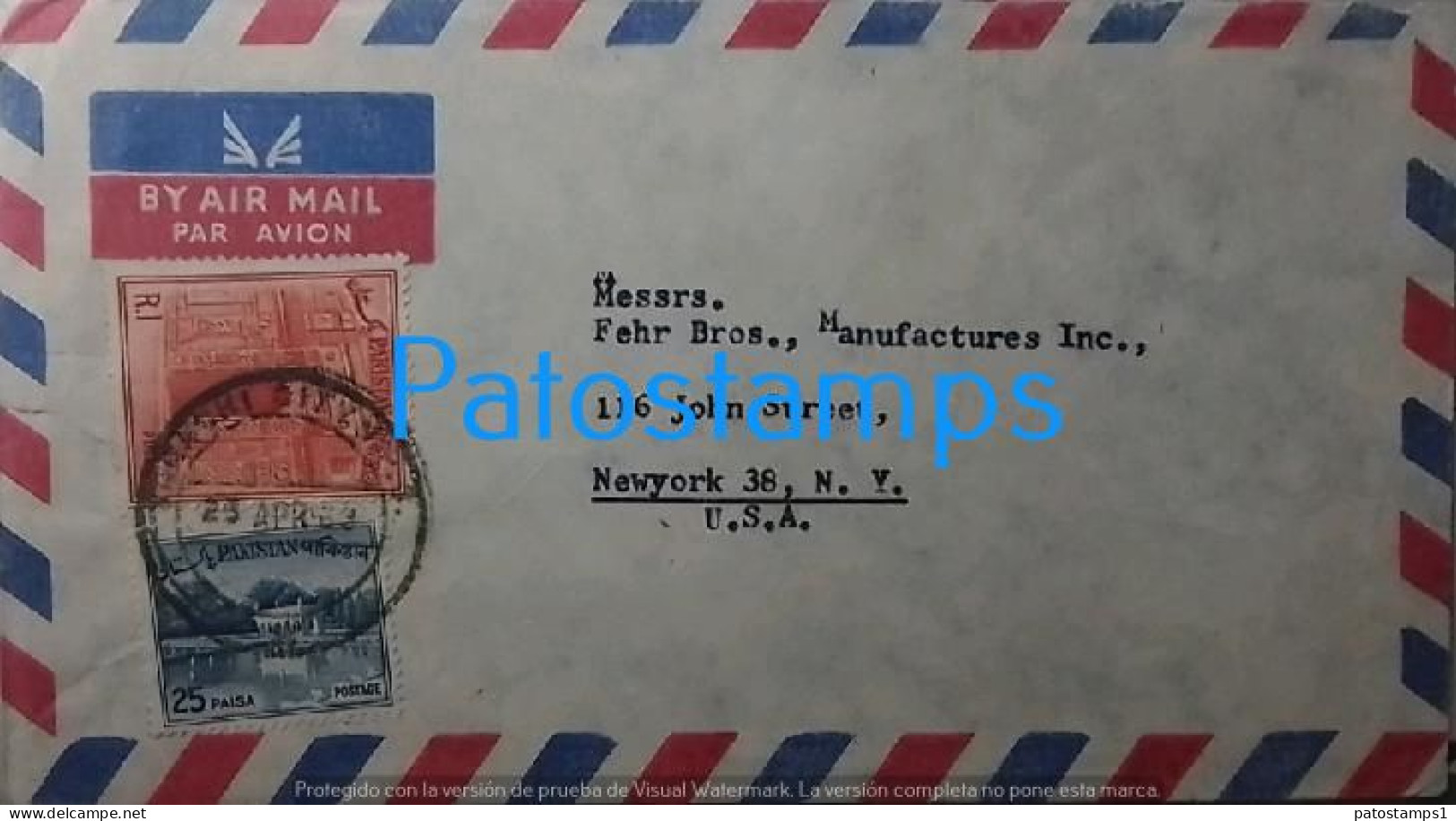 207134 PAKISTAN KARACHI COVER CANCEL YEAR 1963 CIRCULATED TO US NO POSTAL POSTCARD - Pakistan