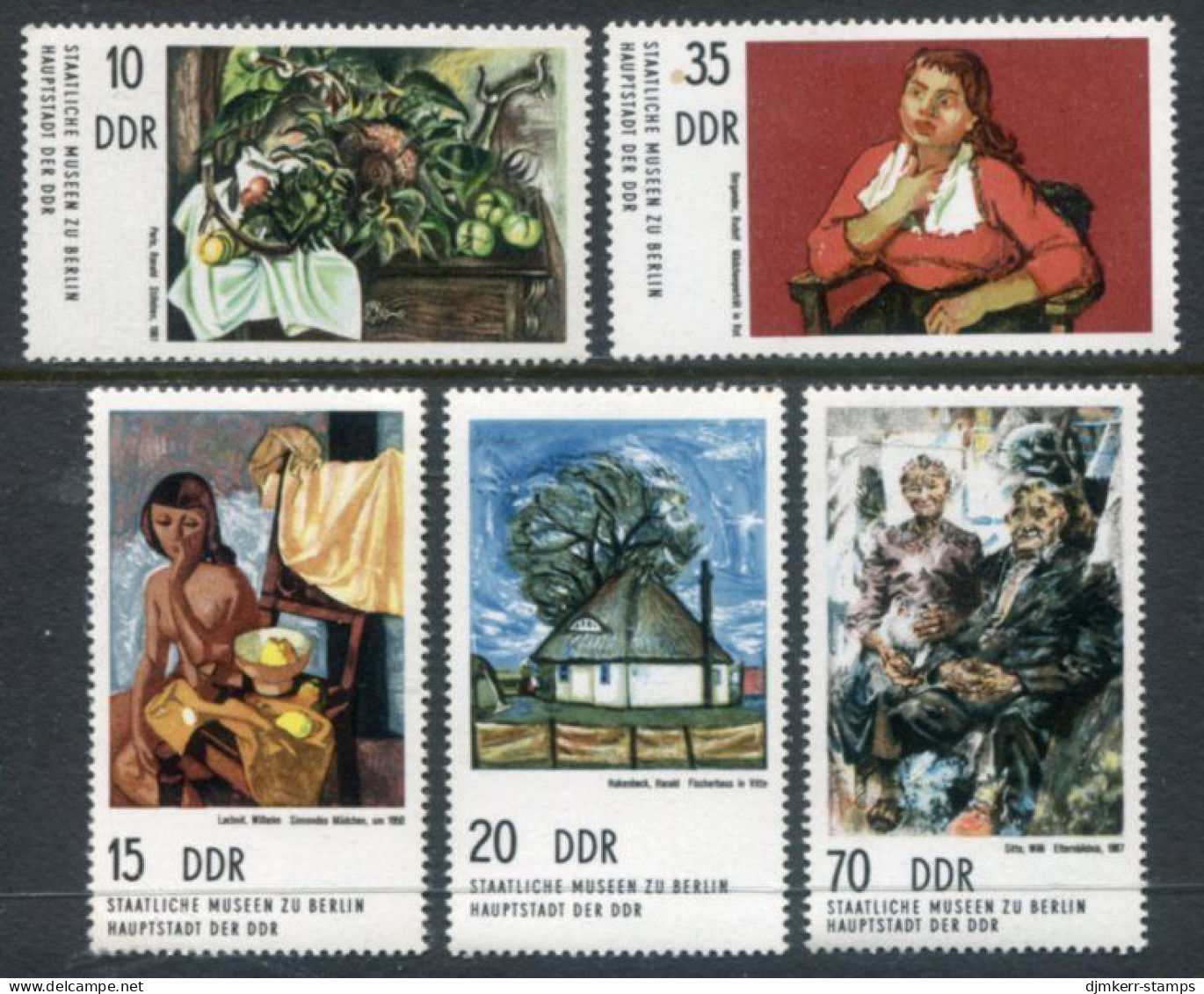 DDR / E. GERMANY 1974 Paintings From State Museum MNH / **.  Michel 2001-05 - Neufs
