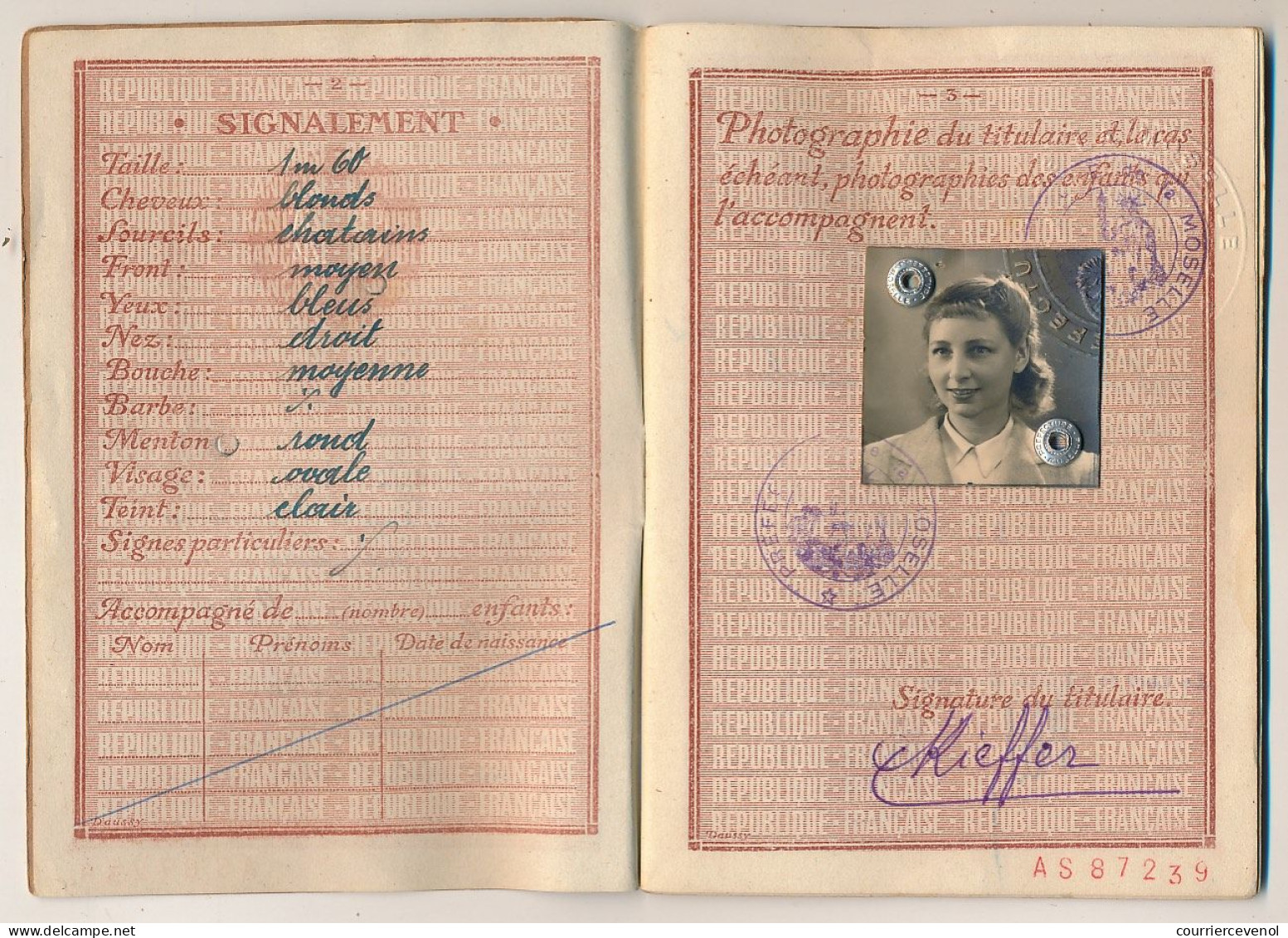 FRANCE - Passeport 500 Francs 1949/1956 - Metz, Renouvelé Id. Timbre Fiscal 1000 Francs + Visa Allemand - Zonder Classificatie